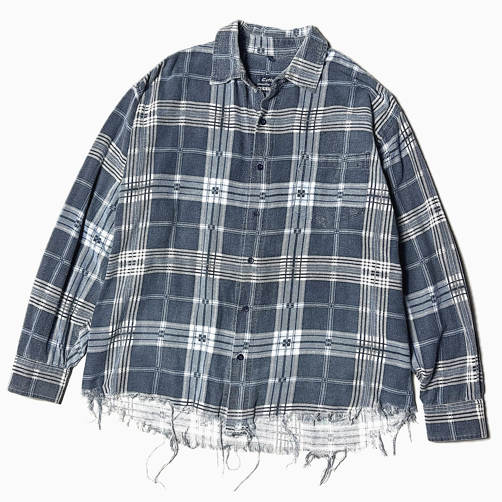 Vintage 90's【Cotton country-club】Grunge Check Shirt
