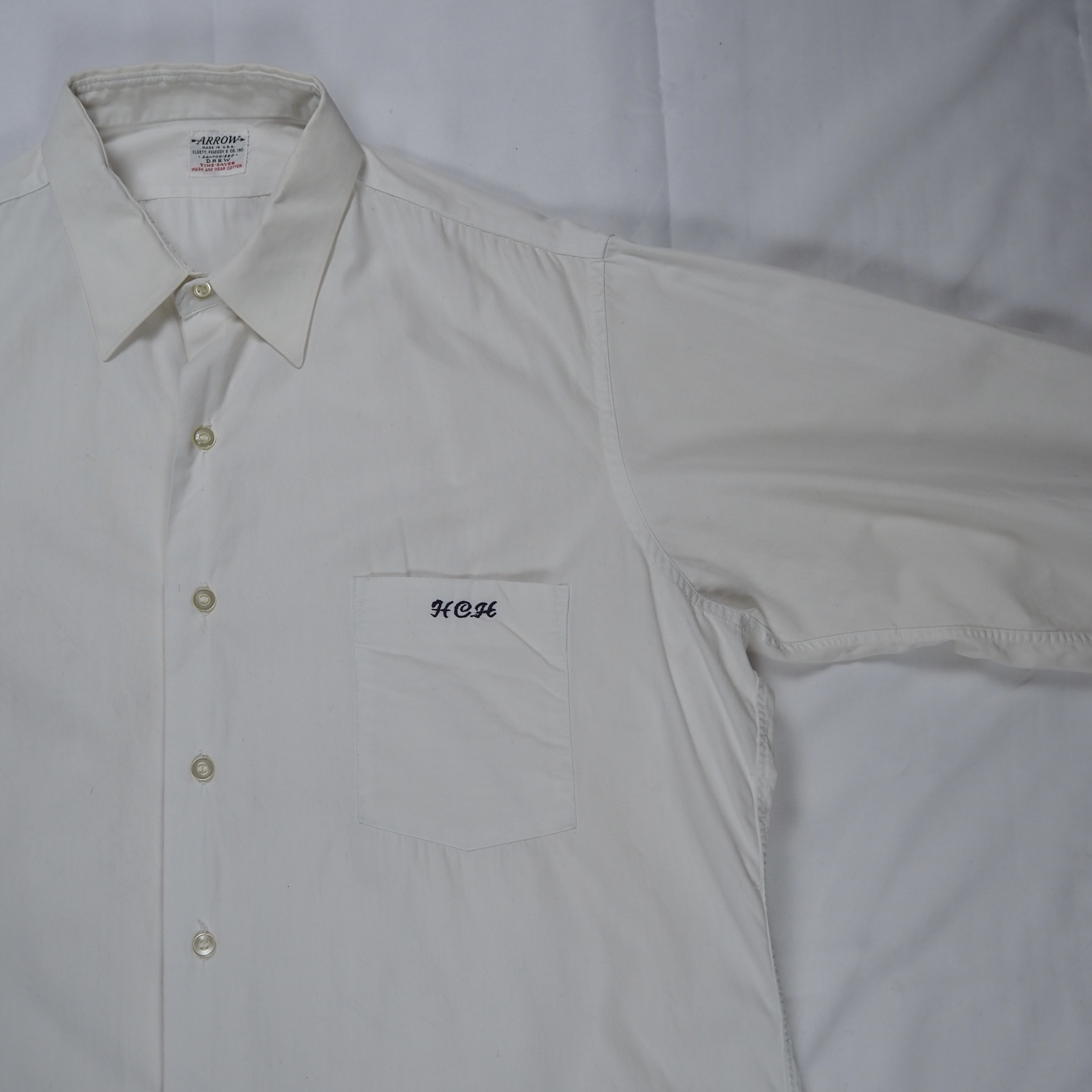 50’s Arrow Cotton Shirt マチ付き の画像 3