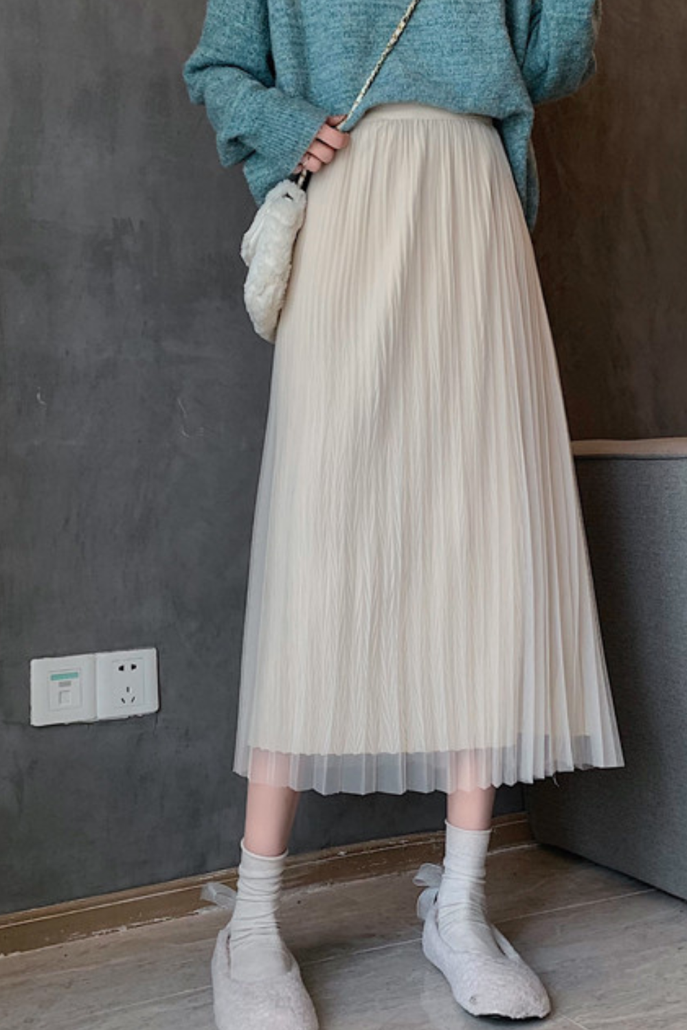 リバーシブルロングギャザースカート 0535 Amu