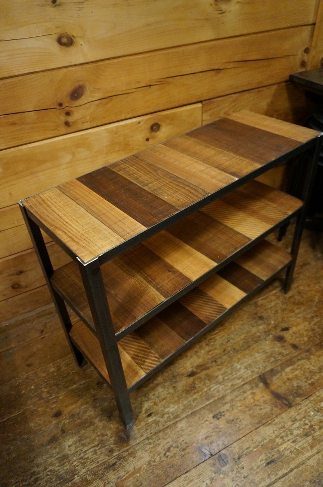 アイアン家具 鉄×木 棚 ナチュラル パッチワーク シンプル woolock