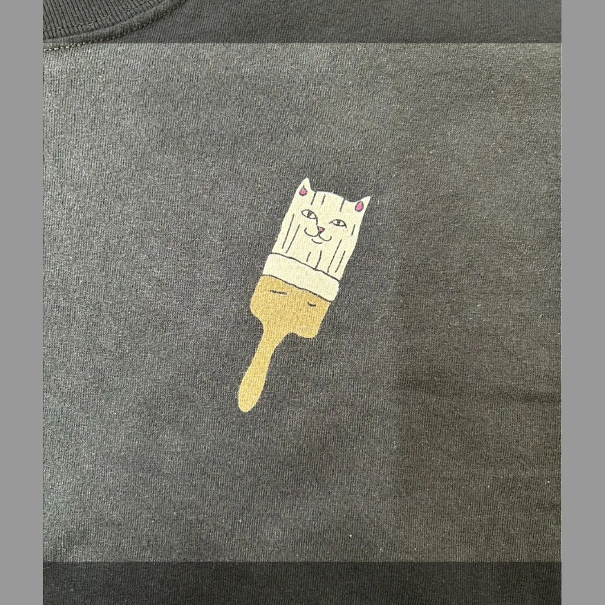 RIPNDIP 長袖Tシャツ 袖ロゴ 袖プリント ブラック ロンT リップンディップ ROSS L/S バックプリント (M) の画像 3