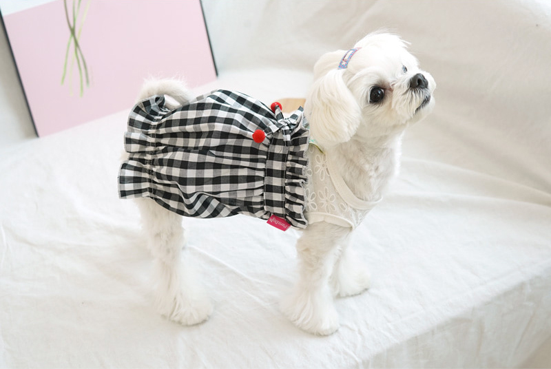 Sale チェックボリュームワンピース S Xl 2color 犬の服 犬服 ワンピース ペット洋服 ドッグウェア ペット用品 小型犬 中型犬 ペット用品ショップ Nari Pet