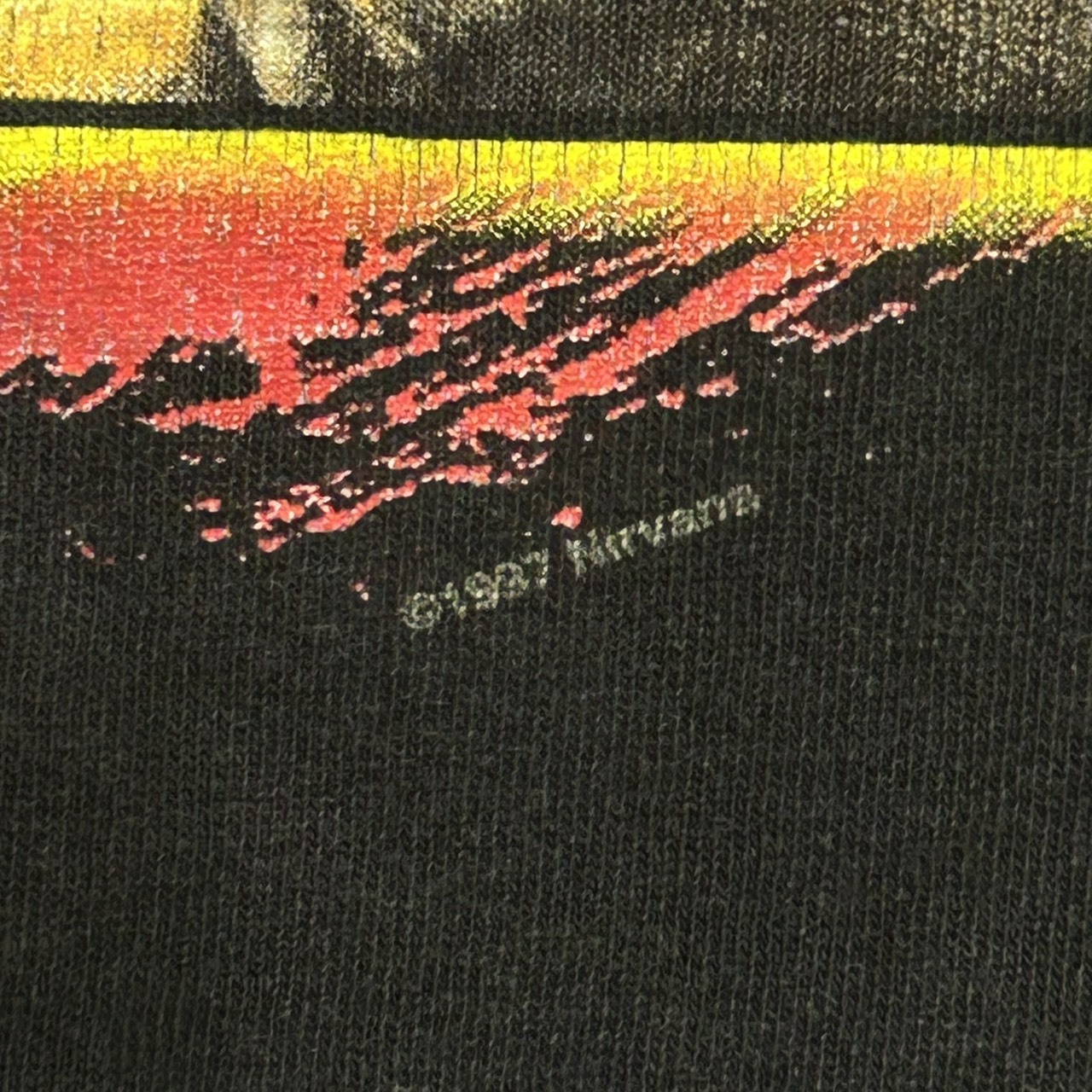 Nirvana “From the Muddy Banks of the Wishkah” Jacket Design T-Shirt WILD OATS L の画像 5