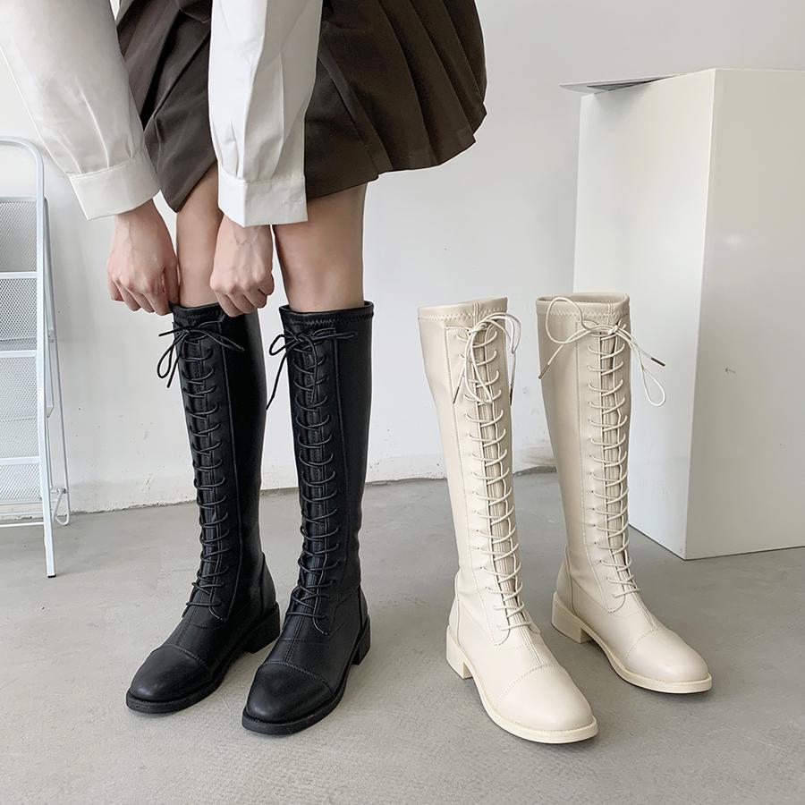 レースアップロングブーツtm0695 Tiam