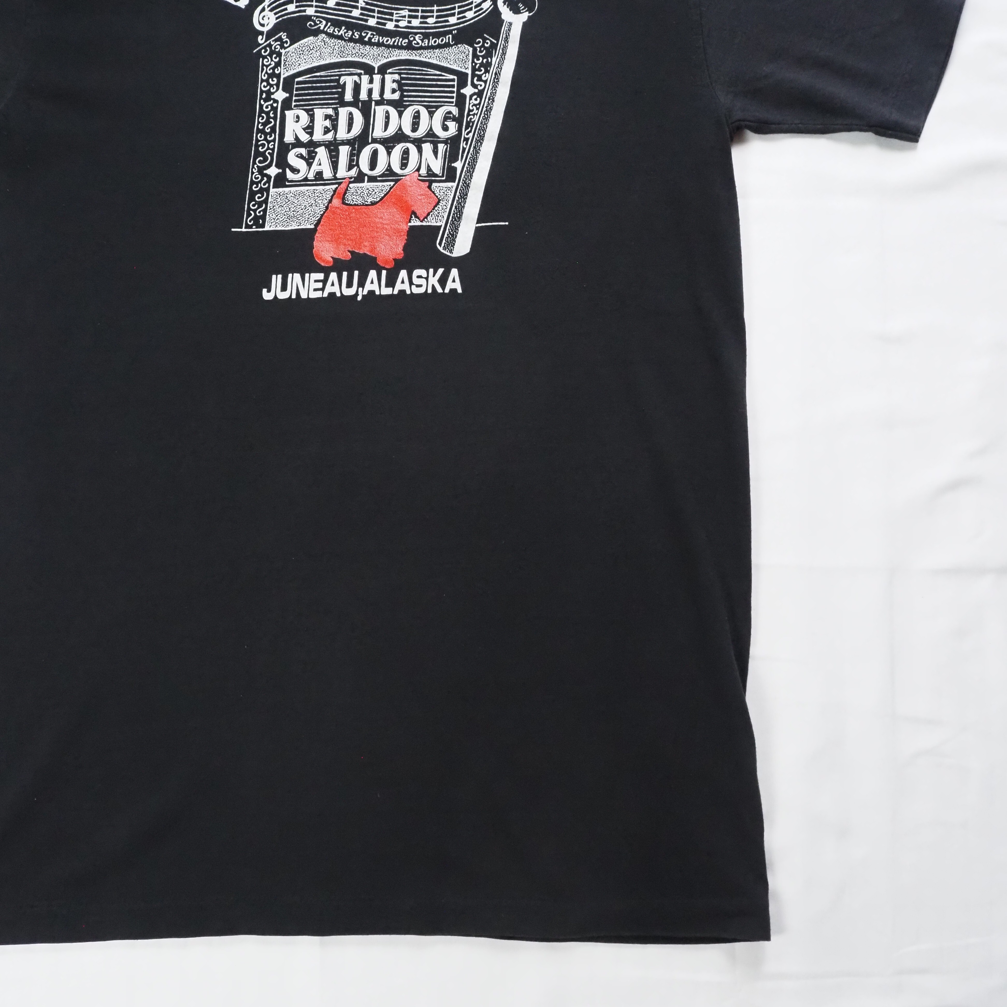 90's アラスカ バーTシャツ Lサイズ ブラック の画像 9