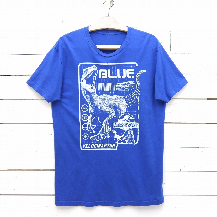 Jurassic World ジュラシック ワールド Velociraptor Blue ブルー 恐竜 キャラクター プリントtシャツ メンズ Mサイズ相当 Represent Onlinestore
