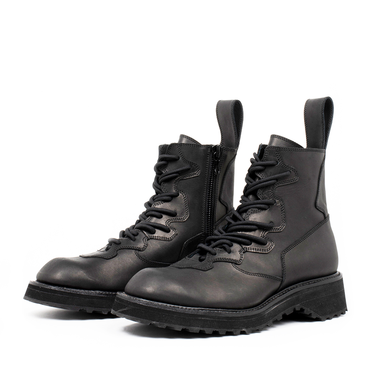 737fwm1 Black ダブルシューレース コンバットブーツ Julius Tokyo Store