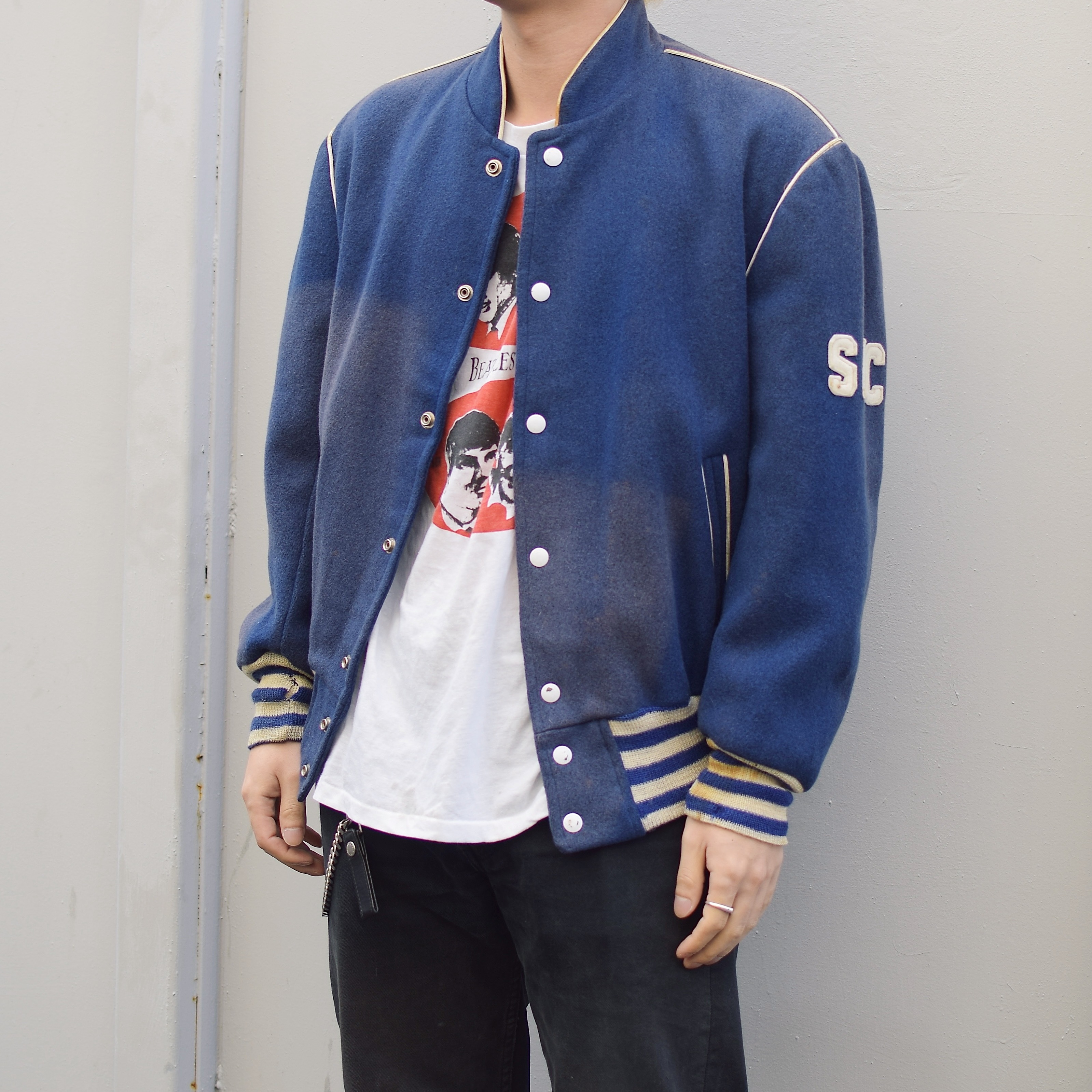 Vintage 60〜70’s【Lyuu-Gold】"UNIVERSITY OF TORONTO" Grunge Stadium Jacket の画像 3