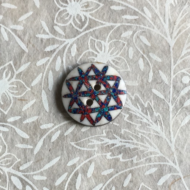 フラワーオブライフoriginalボタン 02 Bluearth And Pema