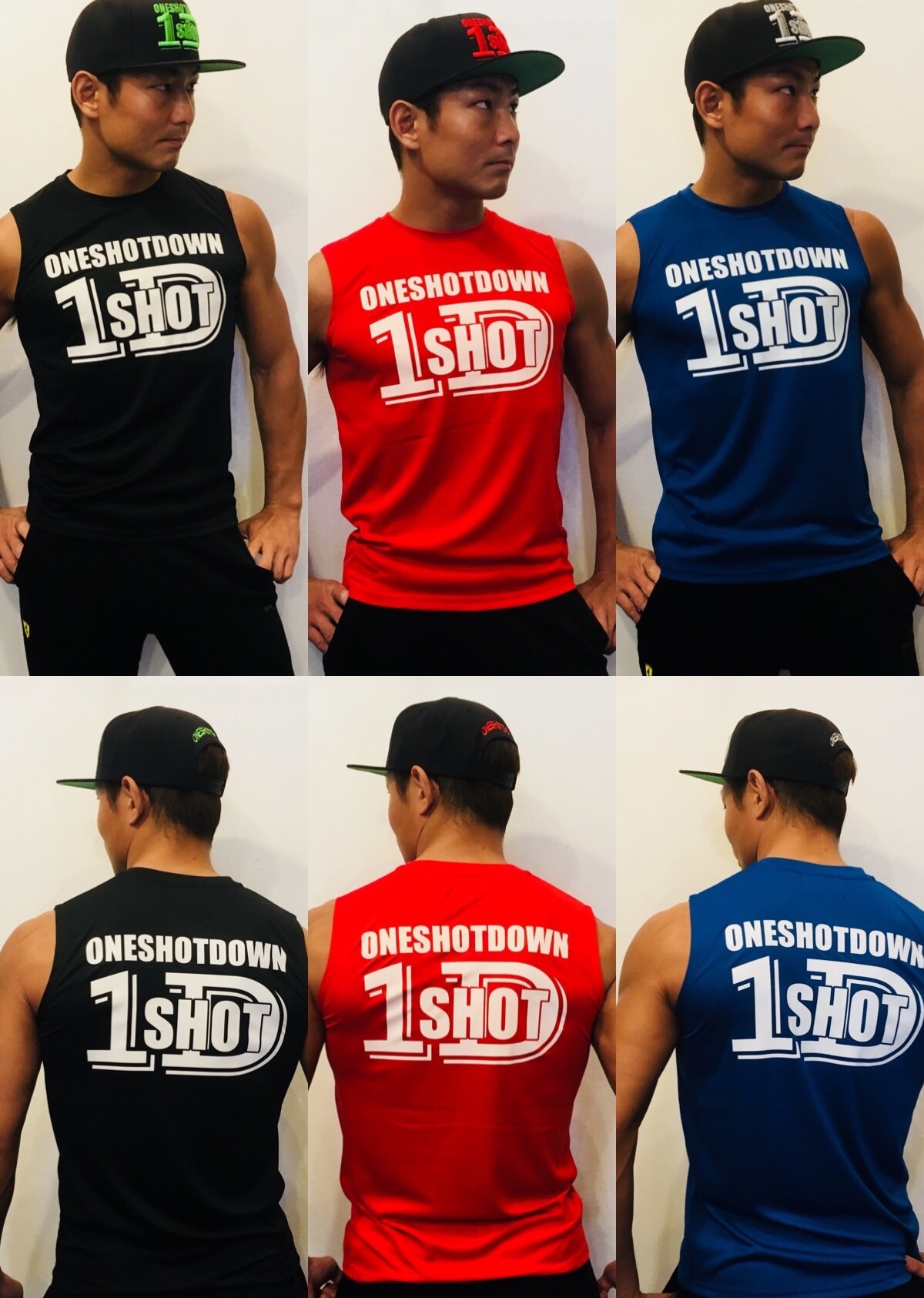 ONESHOTDOWNロゴドライノースリーブ (サイズ SS〜XL) - 画像5