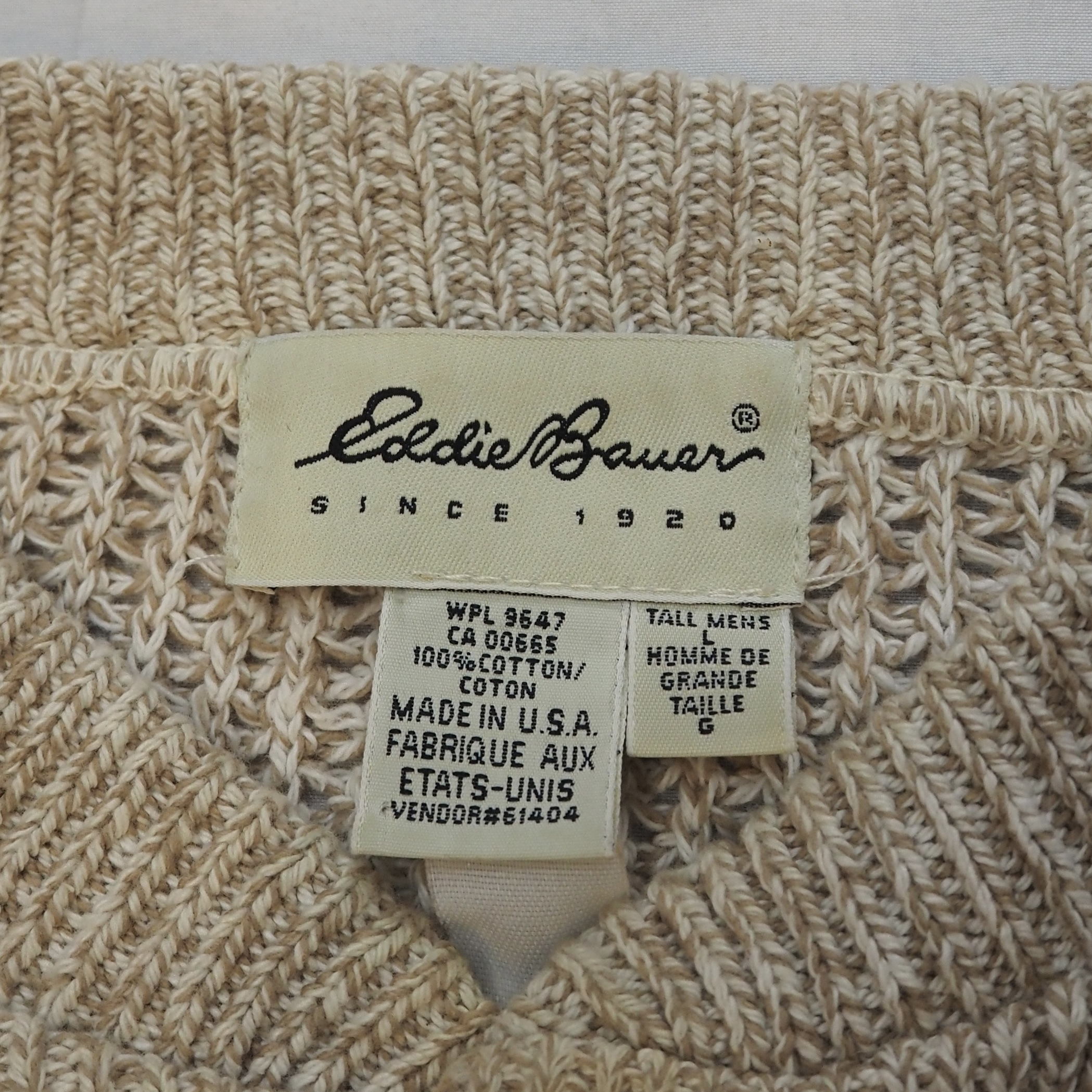 90’s Eddie Bauer コットンニット Lサイズ の画像 8