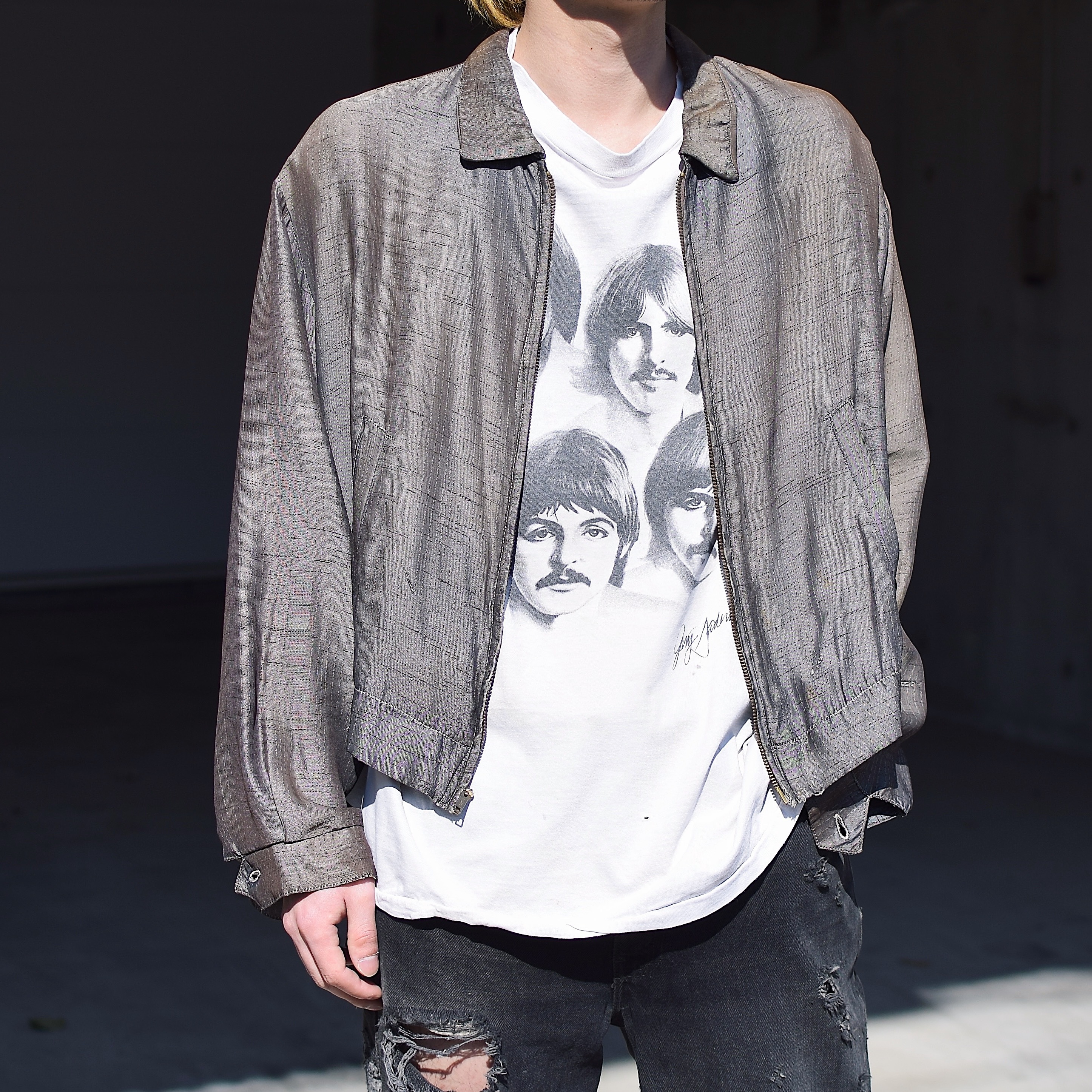 Vintage 50's【WASBRO】Patterned Silk Jacket の画像 3