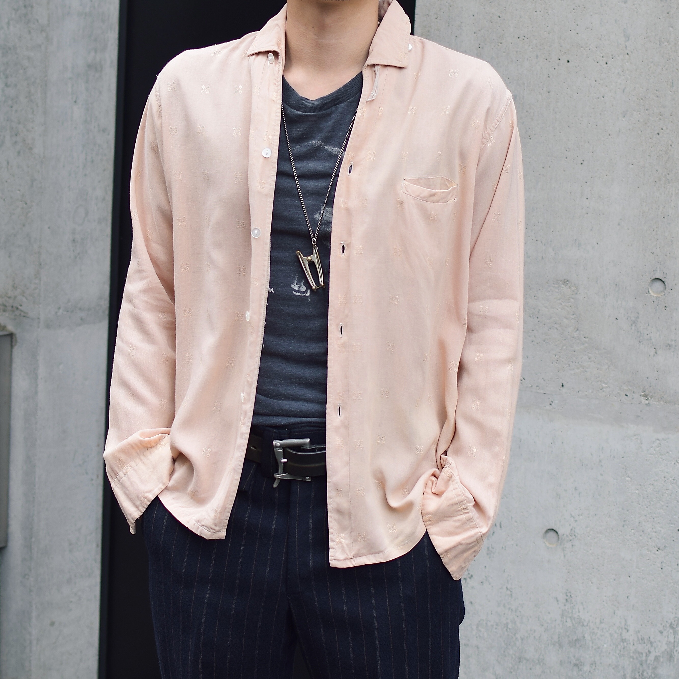 Vintage 50〜60's【Designer by CAMPUS】Grunge Rayon Shirt の画像 3