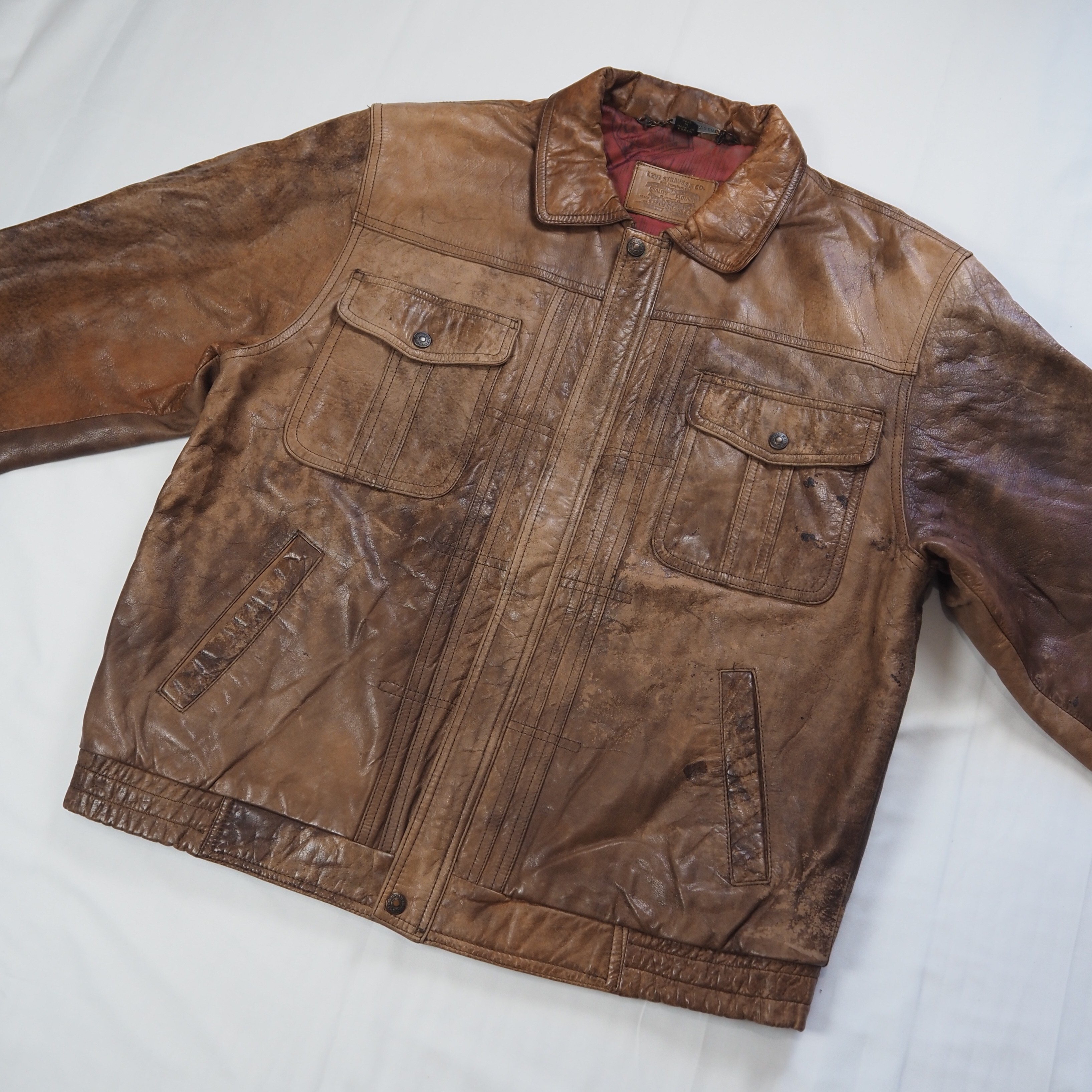 【9/23 20:00入荷】90's Levi's レザージャケット Mサイズ の画像 8