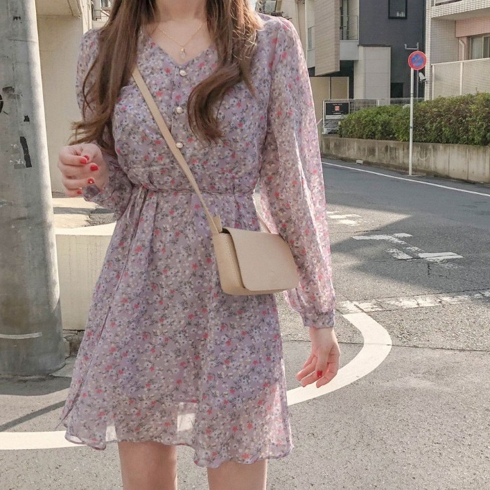 送料無料 ワンピース 長袖 ミニ丈 ショート丈 Vネック 花柄 小花柄 フレア ウエストマーク シフォン ふんわり 甘め ガーリー 大人可愛い フェミニン 韓国 ナチュラル 春 デート 女子会 学生 通勤 お出かけ Eine Katze 送料無料 ワンピース 長袖 ミニ丈 ショート丈 Vネック 花柄 小花柄 フレア ウエストマーク シフォン ふんわり 甘め ガーリー 大人可愛い フェミニン 韓国 ナチュラル 春 デート 女子会 学生 通勤 お出かけ Eine Katze
