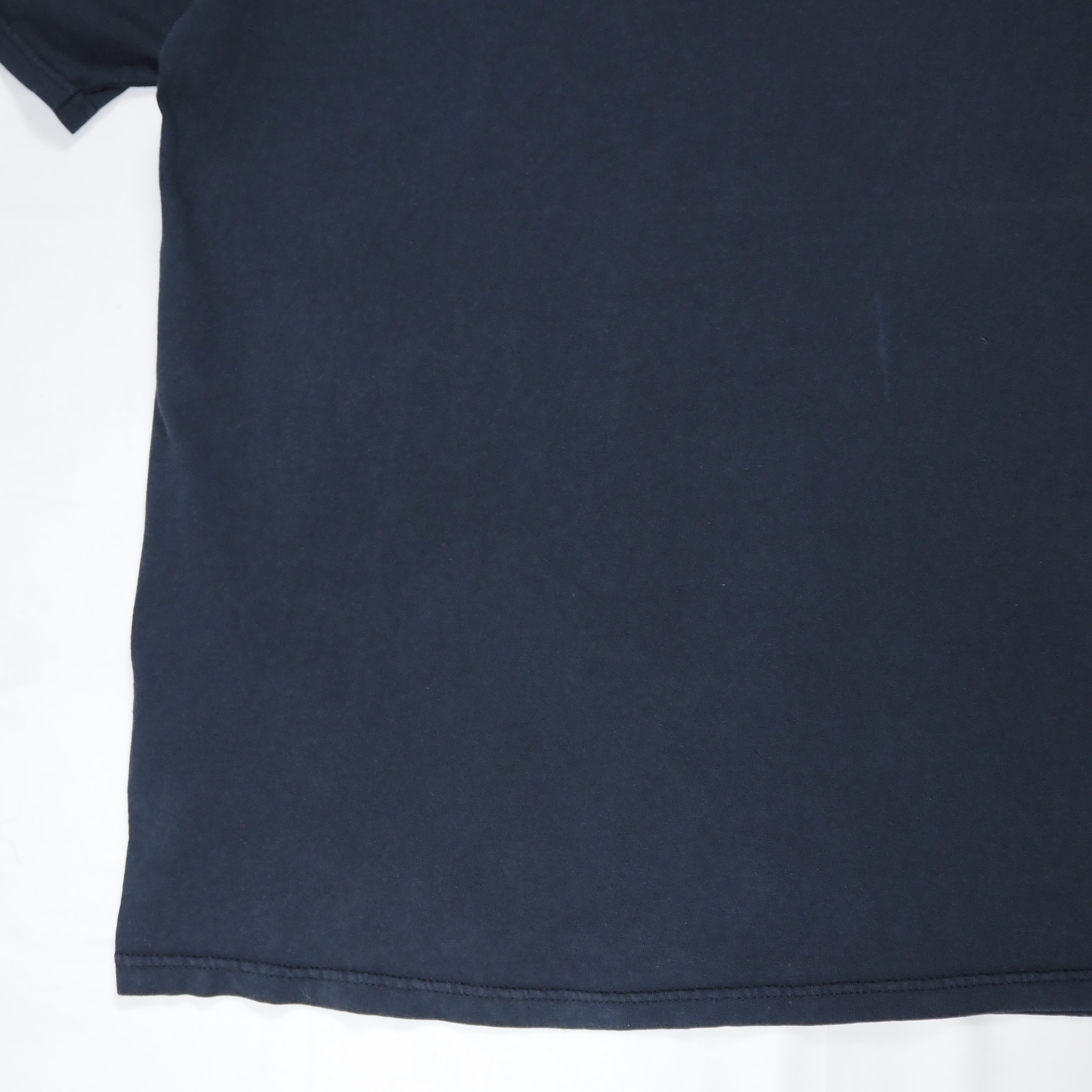 90’s-00’s NIKE フロッキープリントロゴTシャツ ネイビー Lサイズ の画像 4