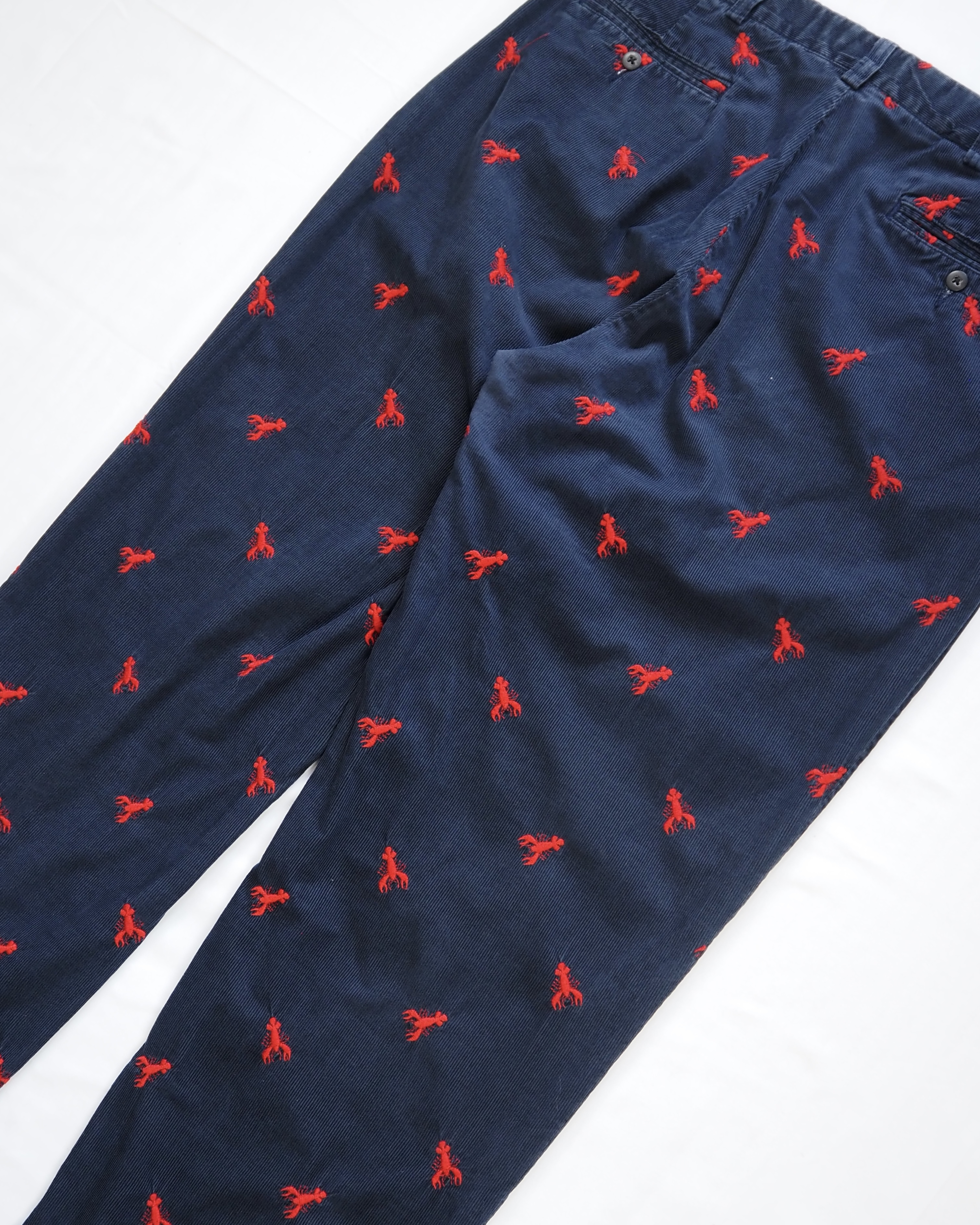 90’s Ralph Lauren コーデュロイパンツ 約33×30 総柄 ロブスター の画像 15