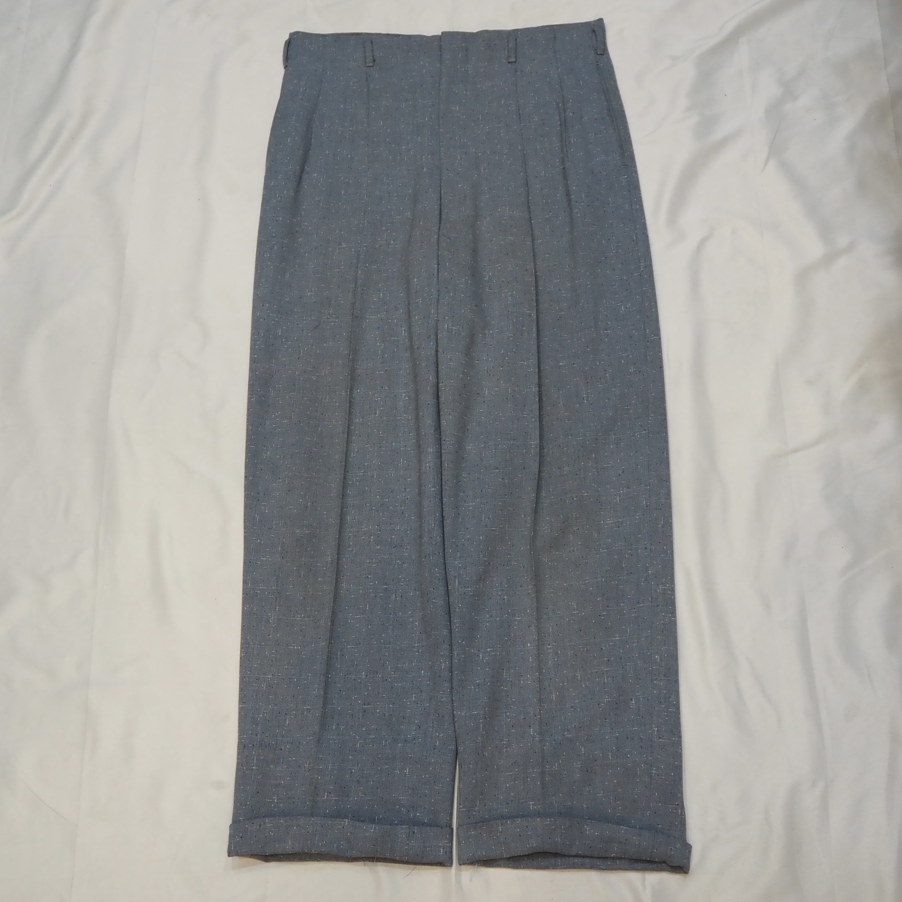 50’s Vintage Rayon Gabardine Slacks 33×28 の画像 3