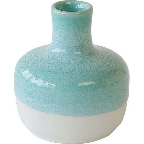 Chochoターコイズブルー 花瓶 一輪挿し フラワーベース 陶器 お祝い プレゼント 花 シンプル うつわのピスタチオドック