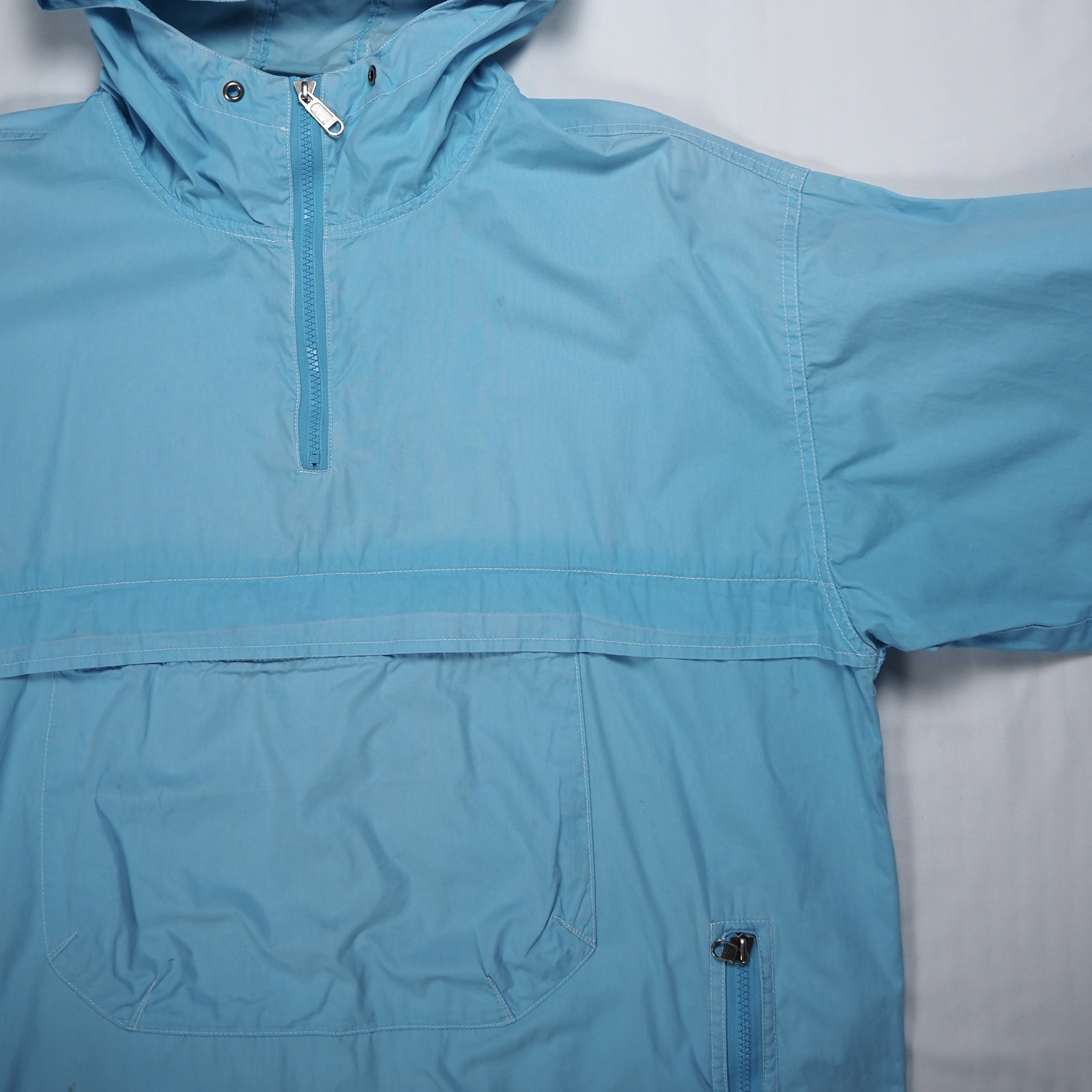 00’s OLD GAP コットンアノラックジャケット 水色 Mサイズ の画像 9