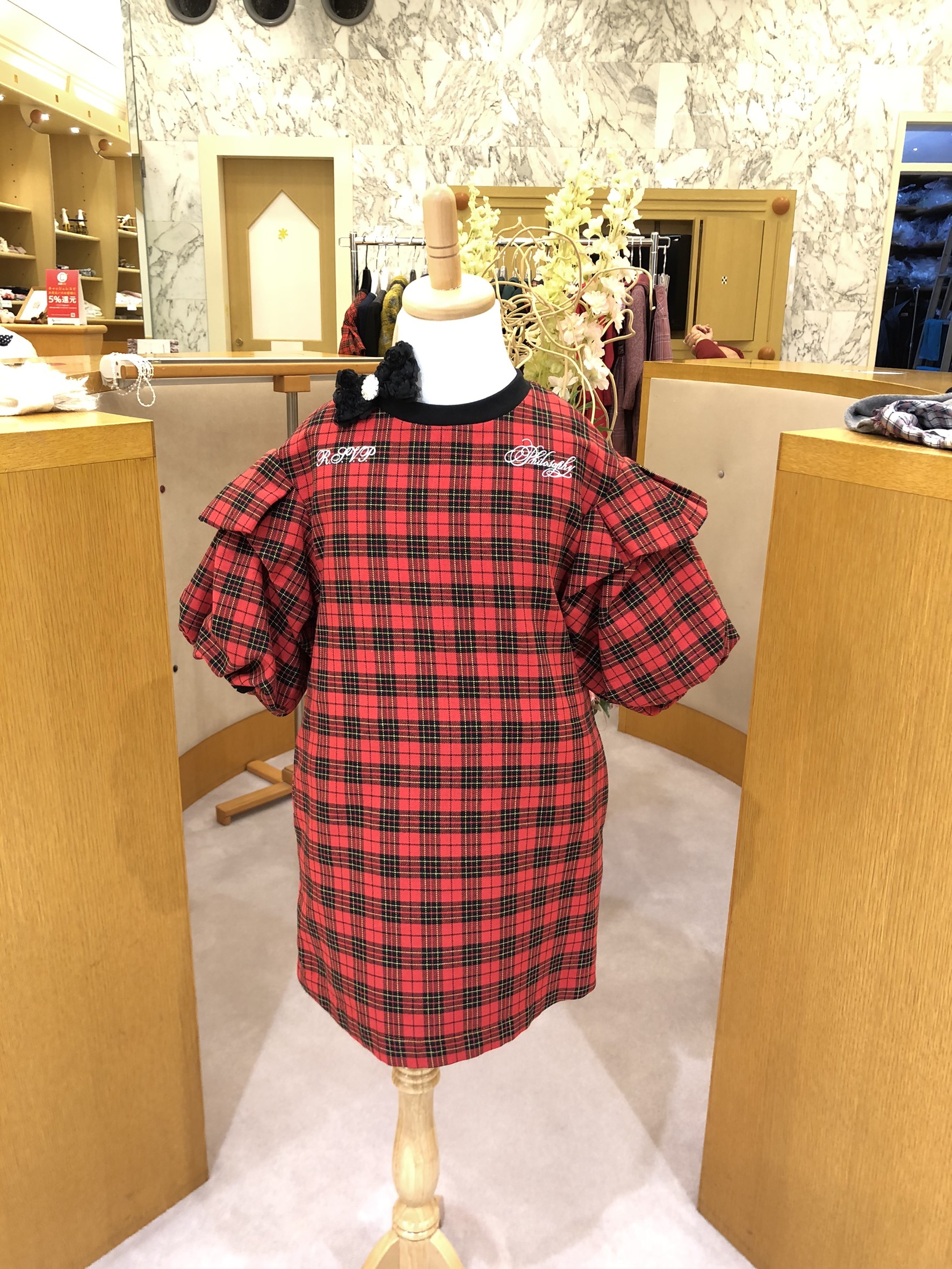 Elisabetta Franchi チェックワンピースxs ヨーロッパ海外ブランド子供服 ベビー服のルルベル