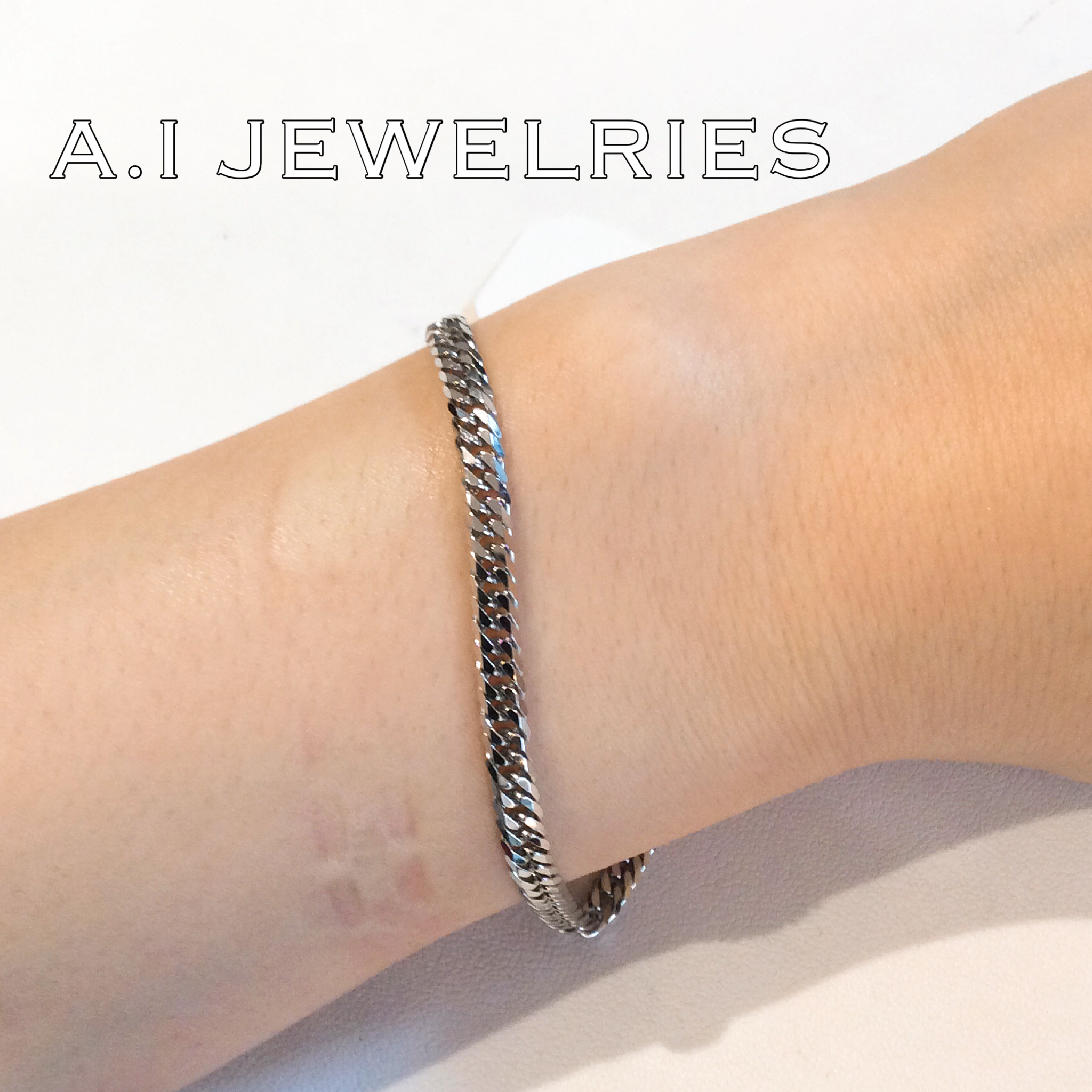 Pt850 プラチナ 6面 ダブル 9 8g 喜平 ブレスレット 18cm A I Jewelries エイアイジュエリーズ Pt850 プラチナ 6面 ダブル 9 8g 喜平 ブレスレット 18cm A I Jewelries エイアイジュエリーズ