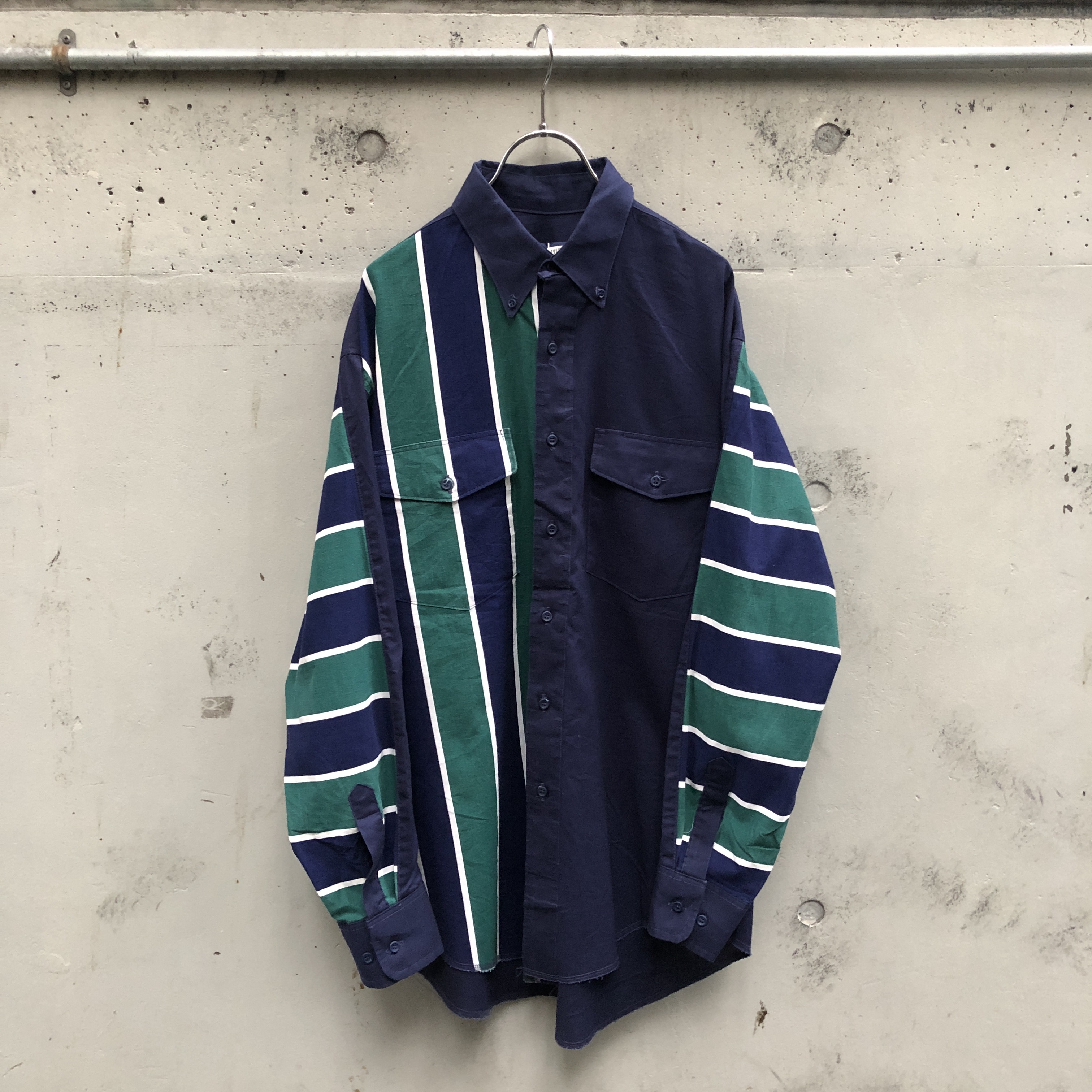 Used ストライプ切り替えシャツ Sukikirai Used ストライプ切り替えシャツ Sukikirai