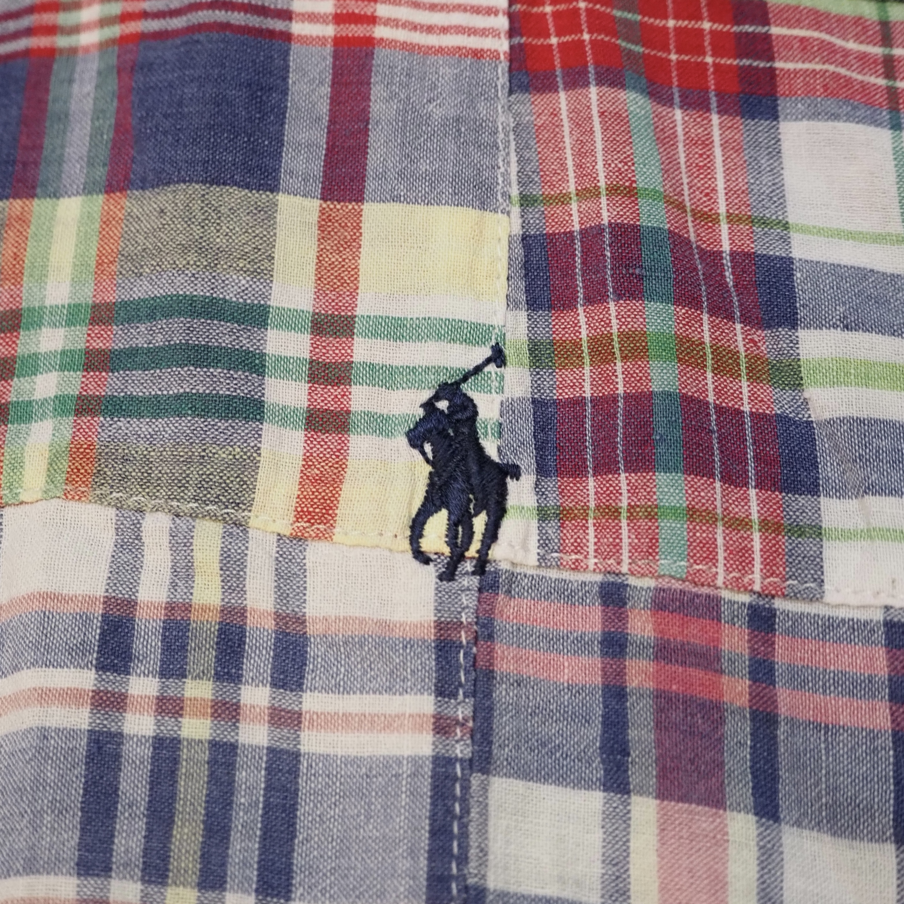 90’s Ralph Lauren パッチワークシャツ Size XL の画像 9