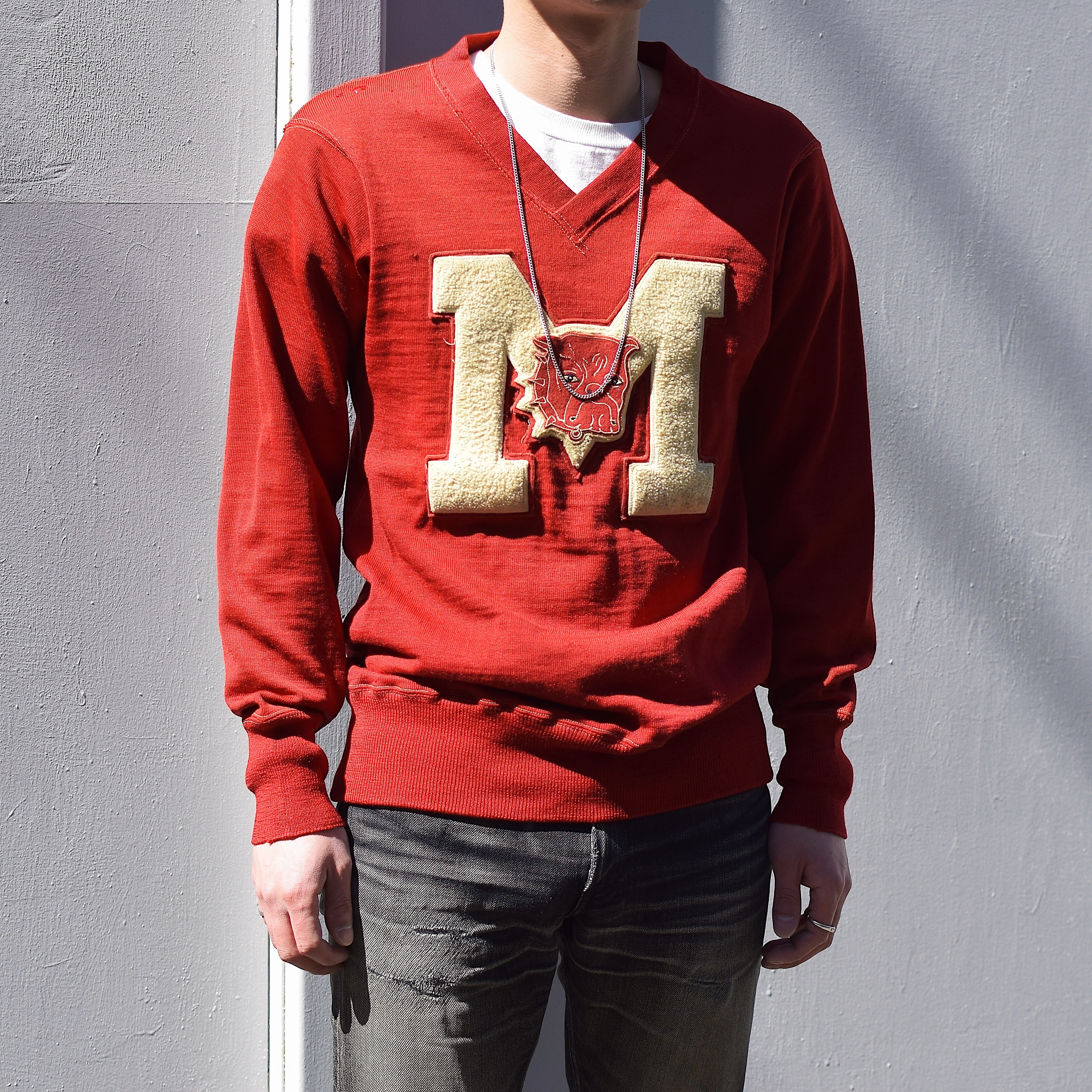 Vintage 40's【SAND KNIT】Lettered Knit Sweater の画像 3