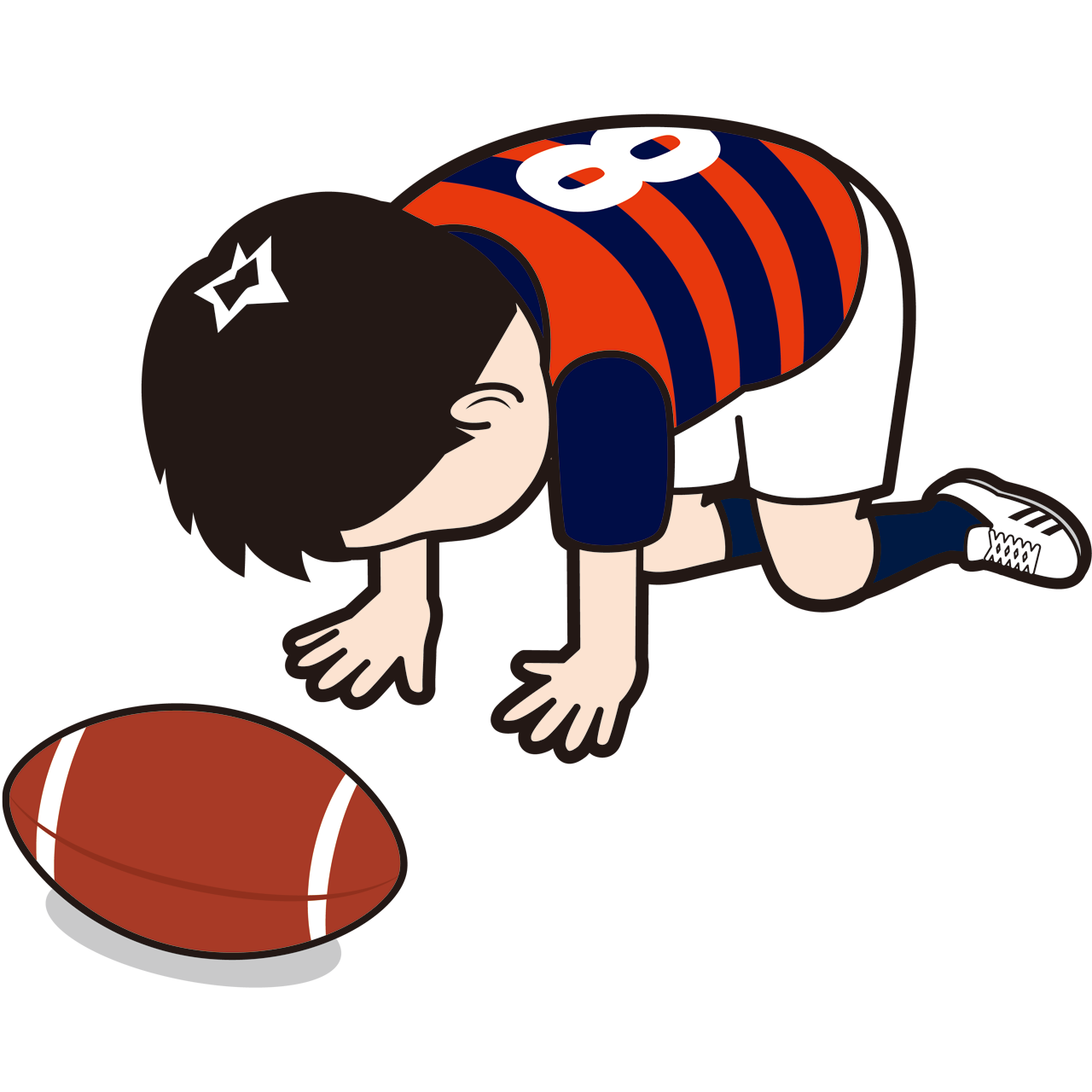挫折するラグビー選手 Sozaido