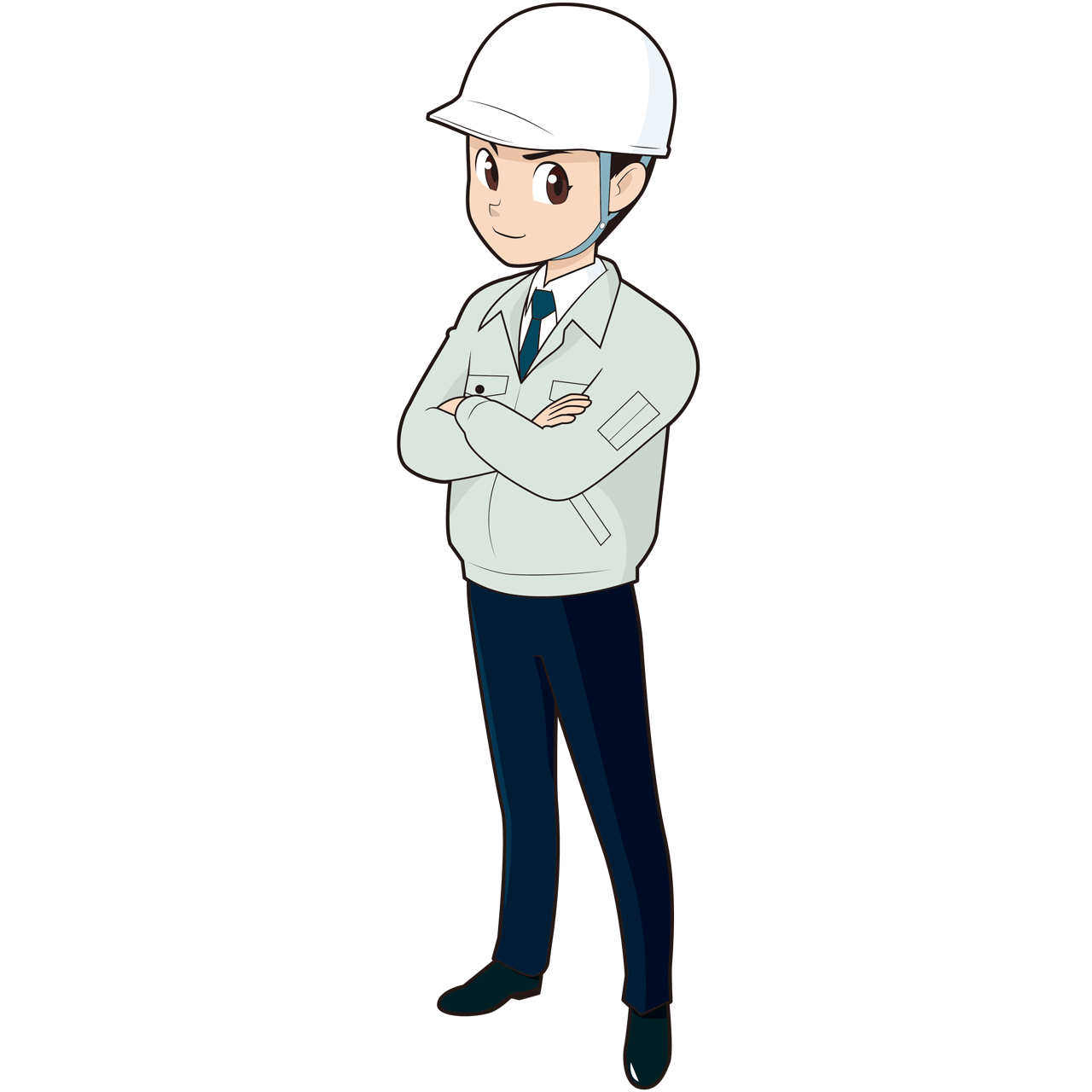 腕組みする現場監督 Sozaido