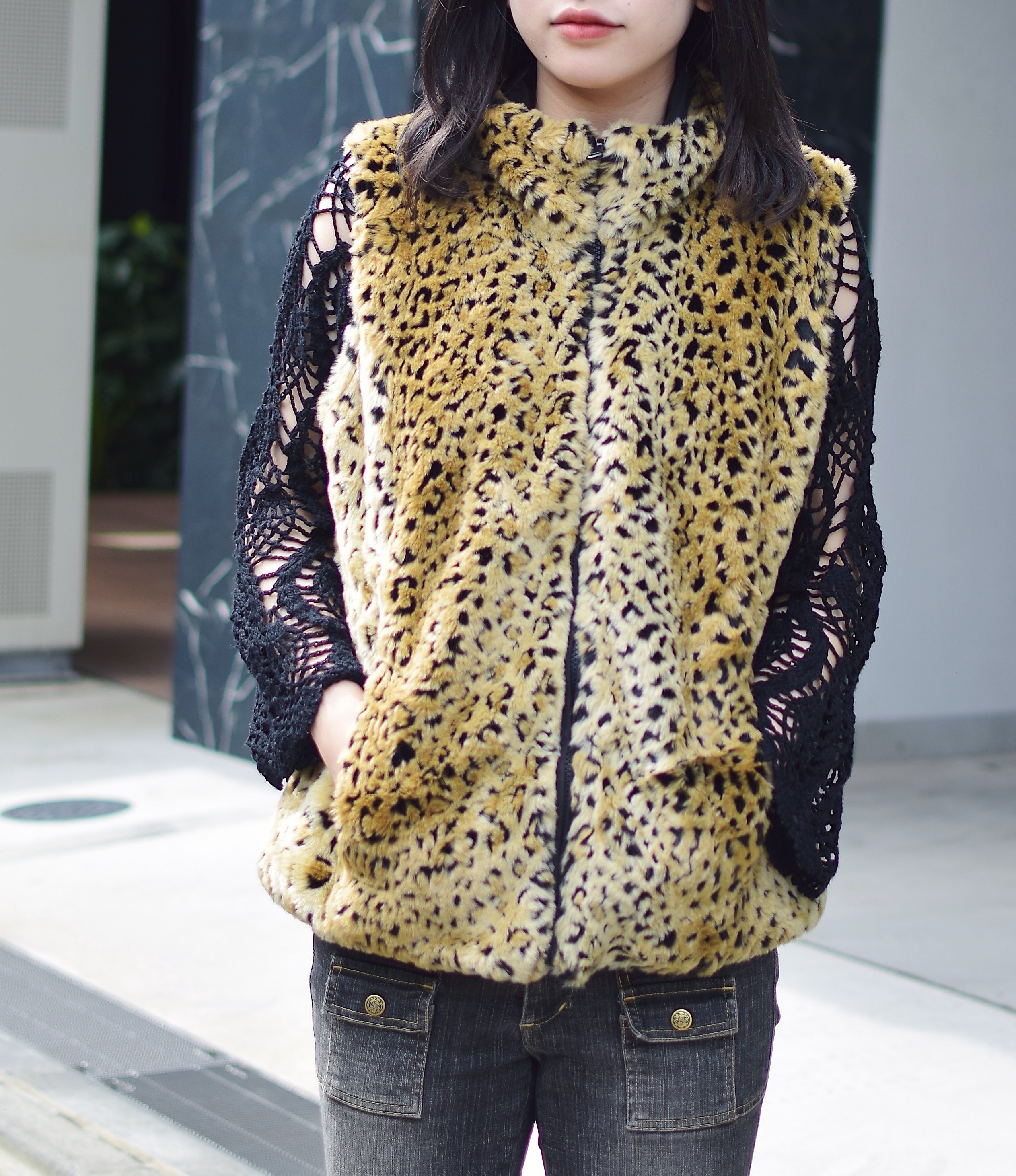 Vintage 80〜90's Leopard Fur Vest の画像 4