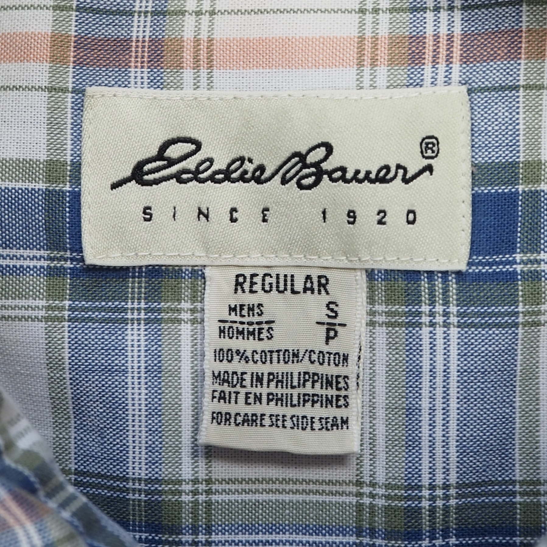 90’s Eddie Bauer 白タグ コットン半袖シャツ Sサイズ の画像 9