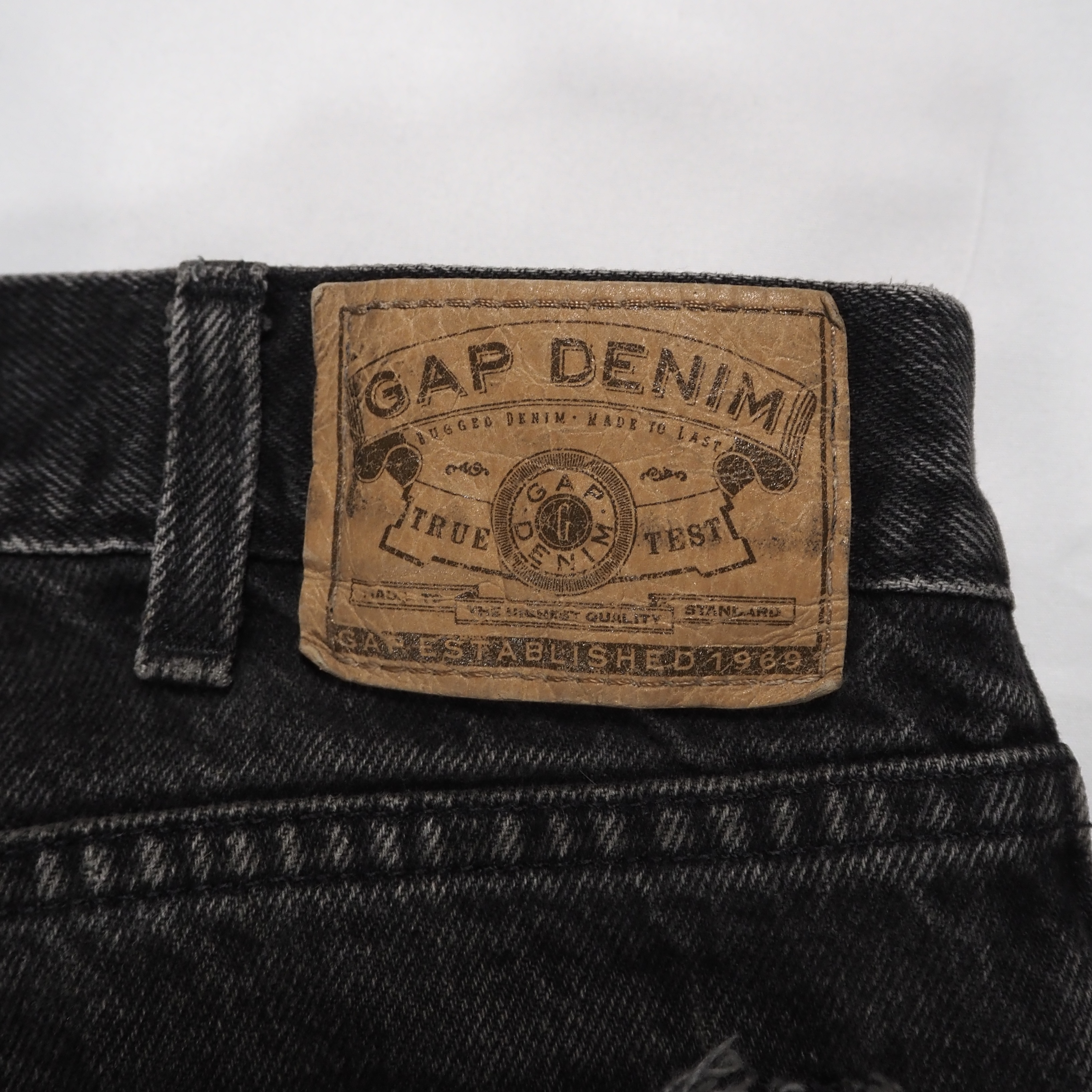 90’s-00’s OLD GAP ブラックデニム 32×29 の画像 14