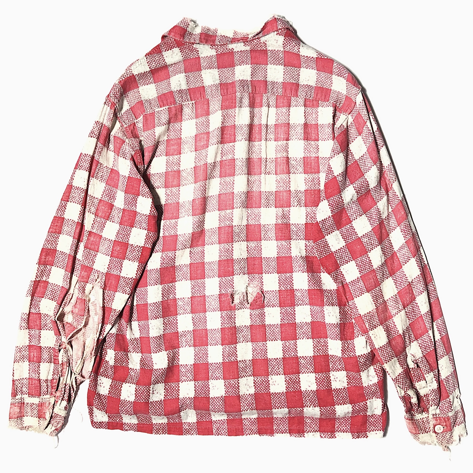 Vintage 50's【PENNEYS COMPASS】Grunge Print Flannel Shirt の画像 2