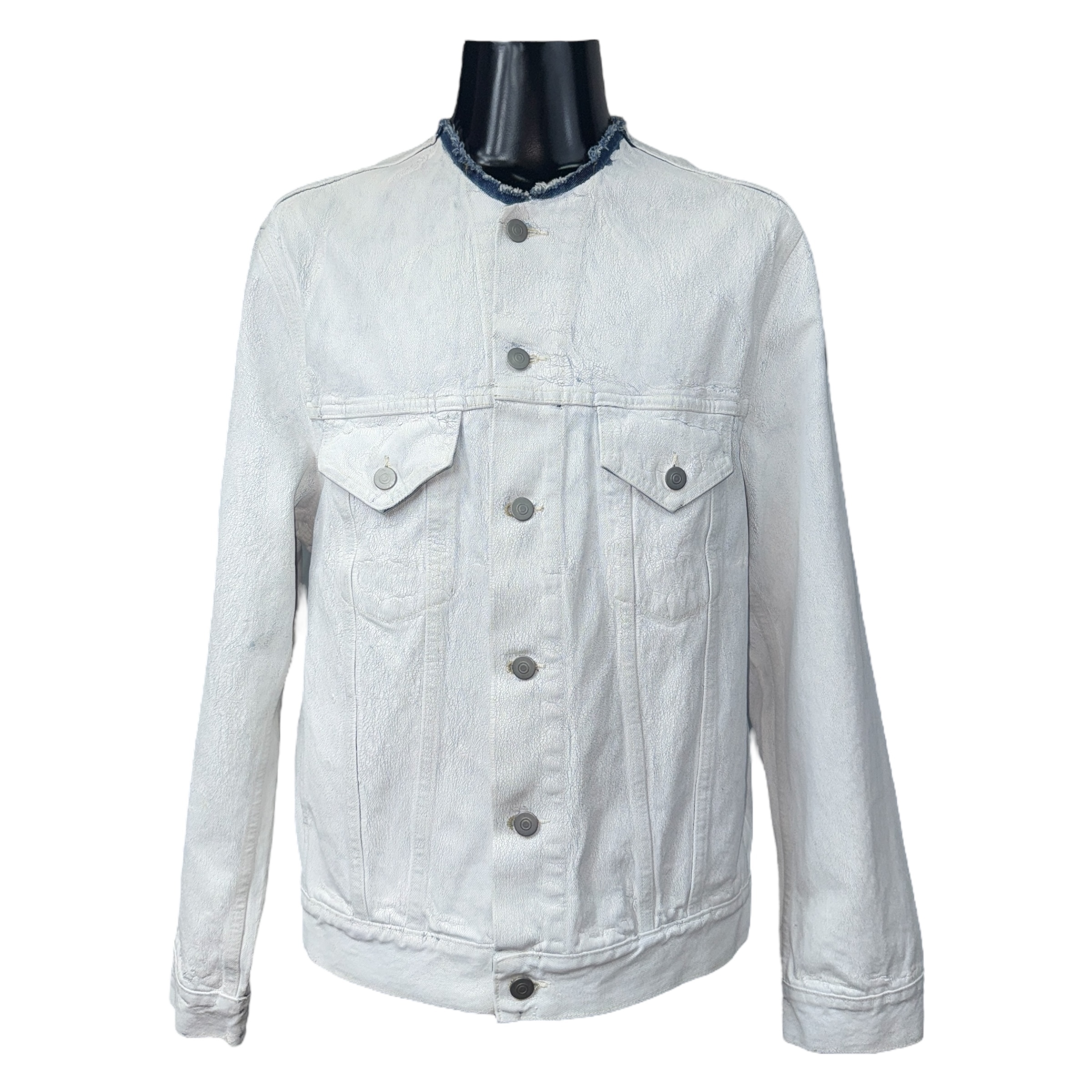 【Maison Margiela】メゾンマルジェラ ホワイトGジャン ノーカラー 48号 M相当