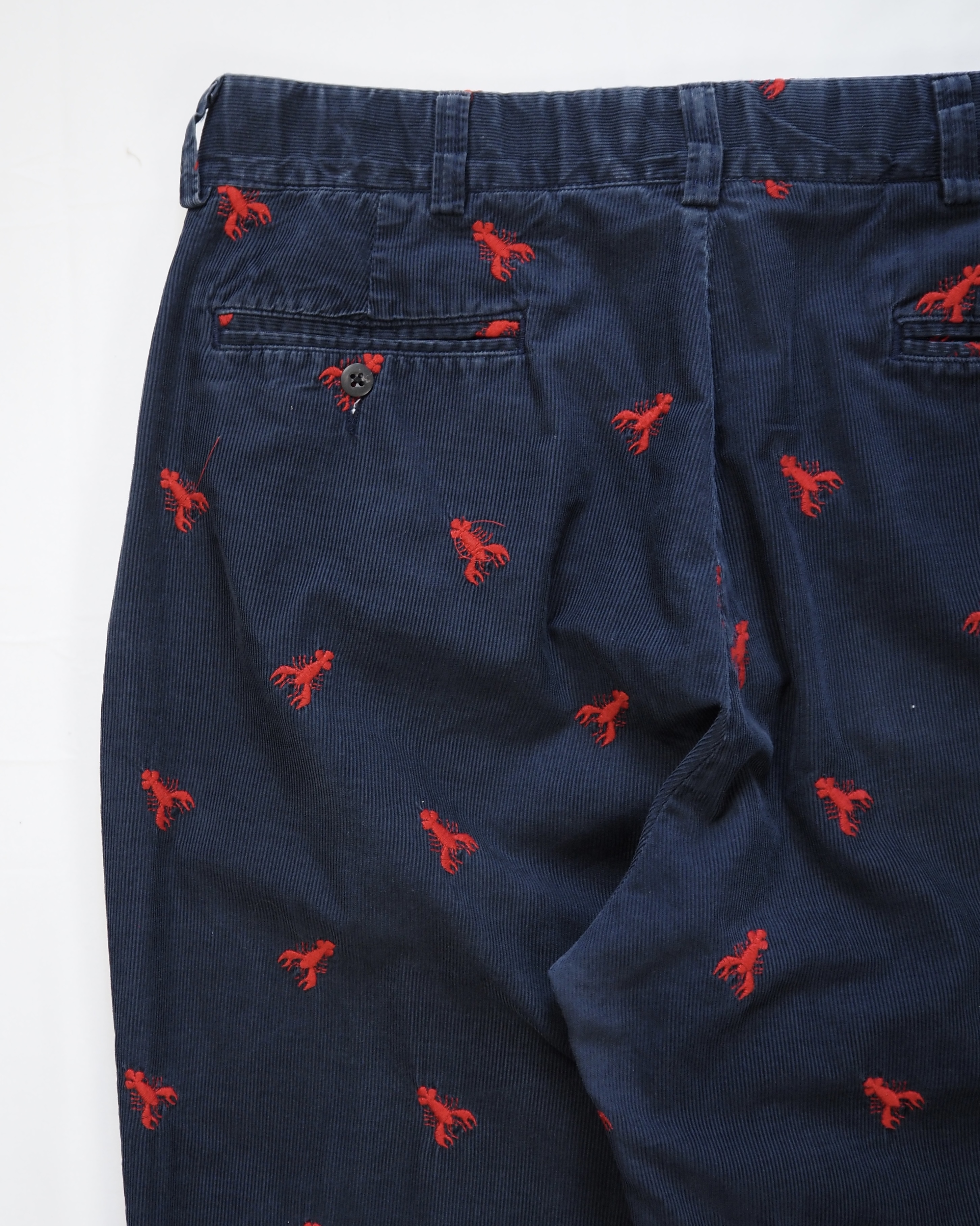 90’s Ralph Lauren コーデュロイパンツ 約33×30 総柄 ロブスター の画像 13