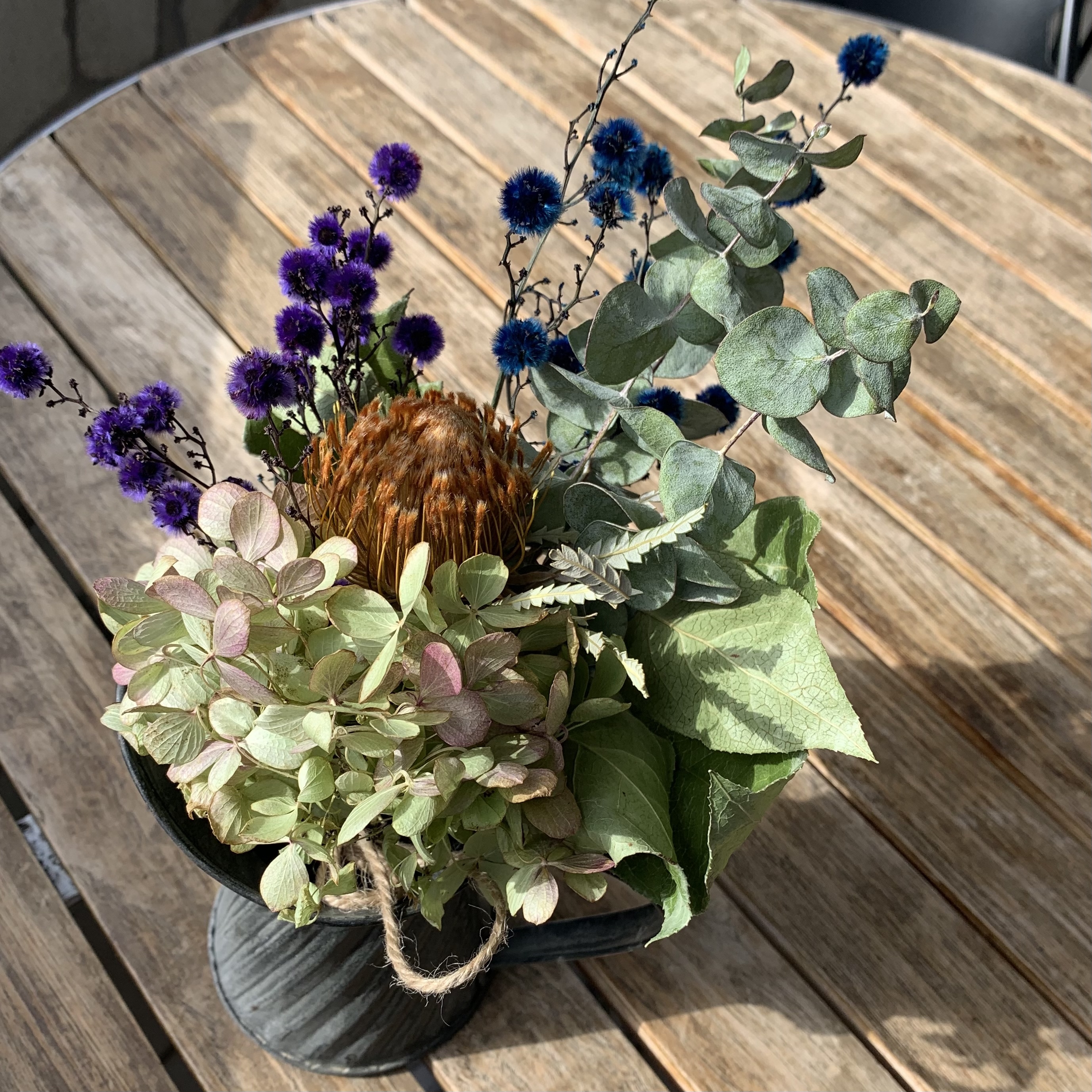 送料無料 ドライブーケ ミニスワッグ ブリキ 水差し入り インテリア オシャレ Florist Lulu Flower ルルフラワー オンラインストア