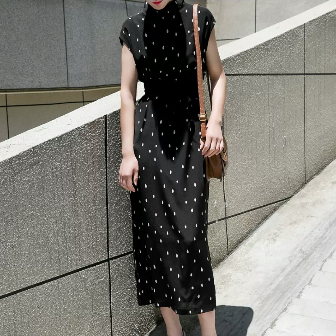くまで ドット柄 ワンピー レディース服 ノースリーブ スリム いておりま Stfelix Co Uk