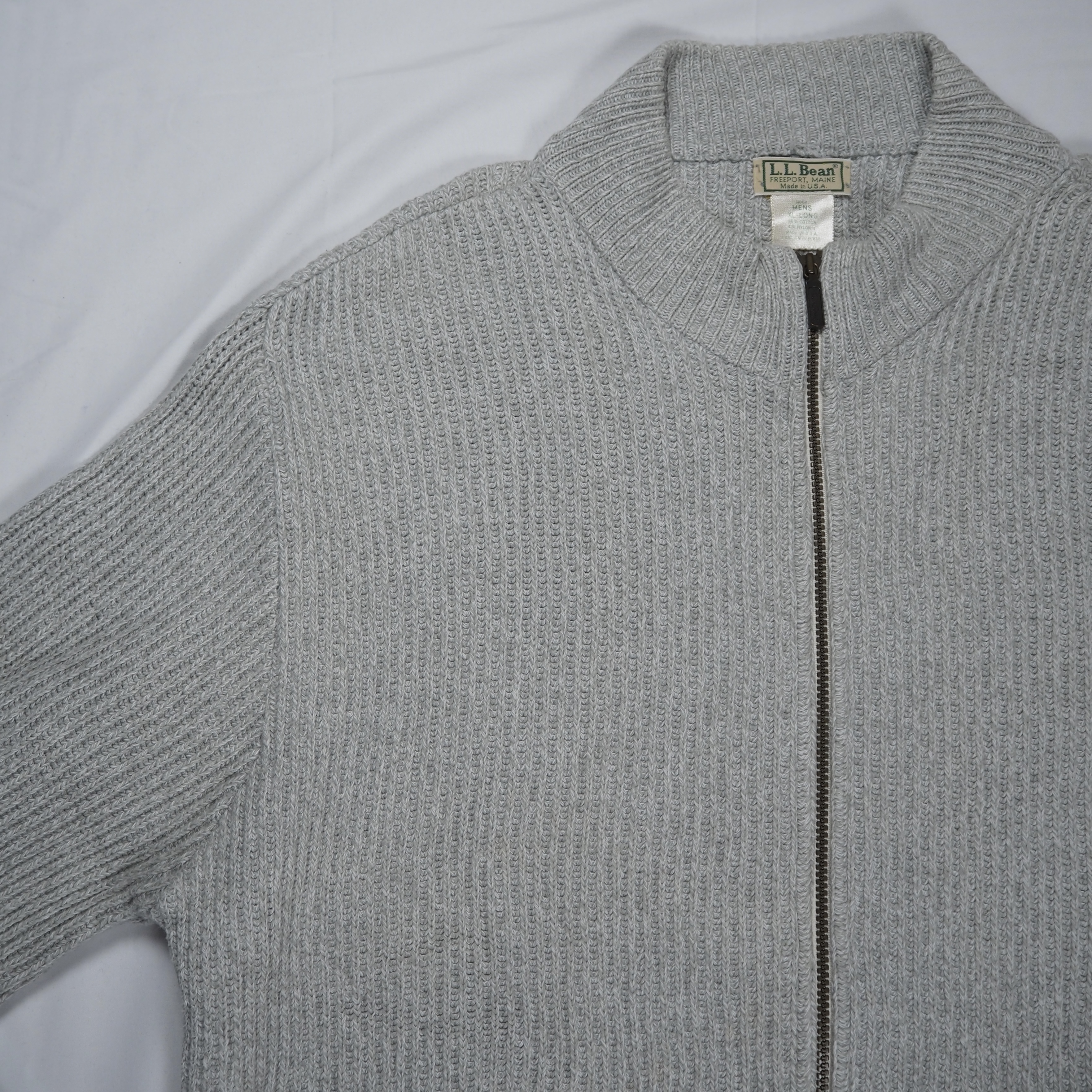 90’s L.L. Bean ドライバーズニット グレー XL アメリカ製 オンライン限定商品 の画像 2
