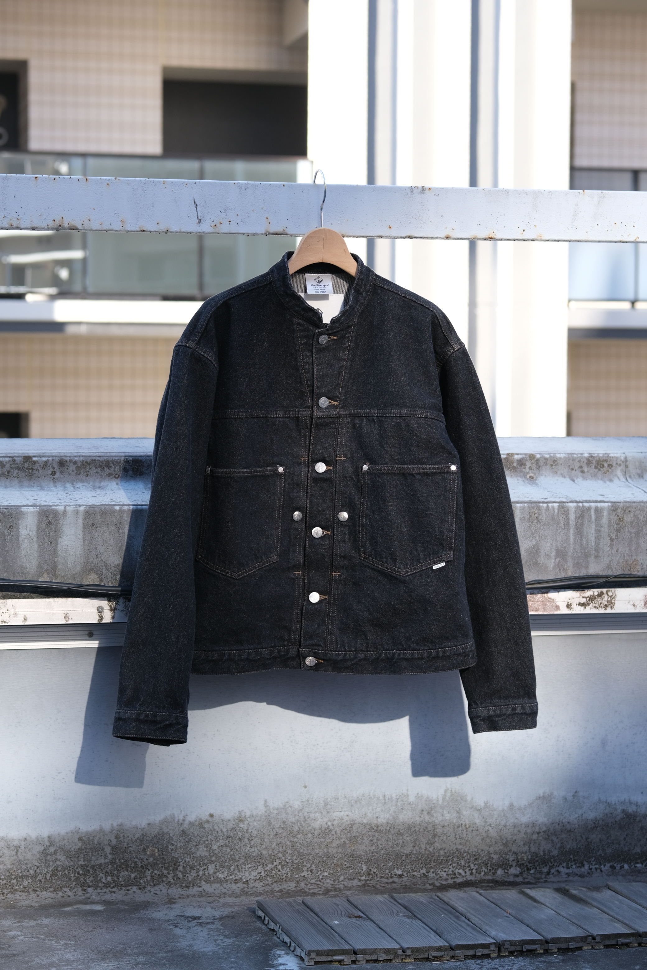 Utah/”stabilizer gns” 8-52 stand collar jacket/c.black