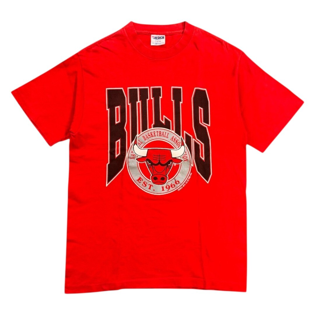 【CHICAGO BULLS】シカゴ・ブルズ 90’s Vintage チームロゴTシャツ USA製 TRENCHタグ 希少 L