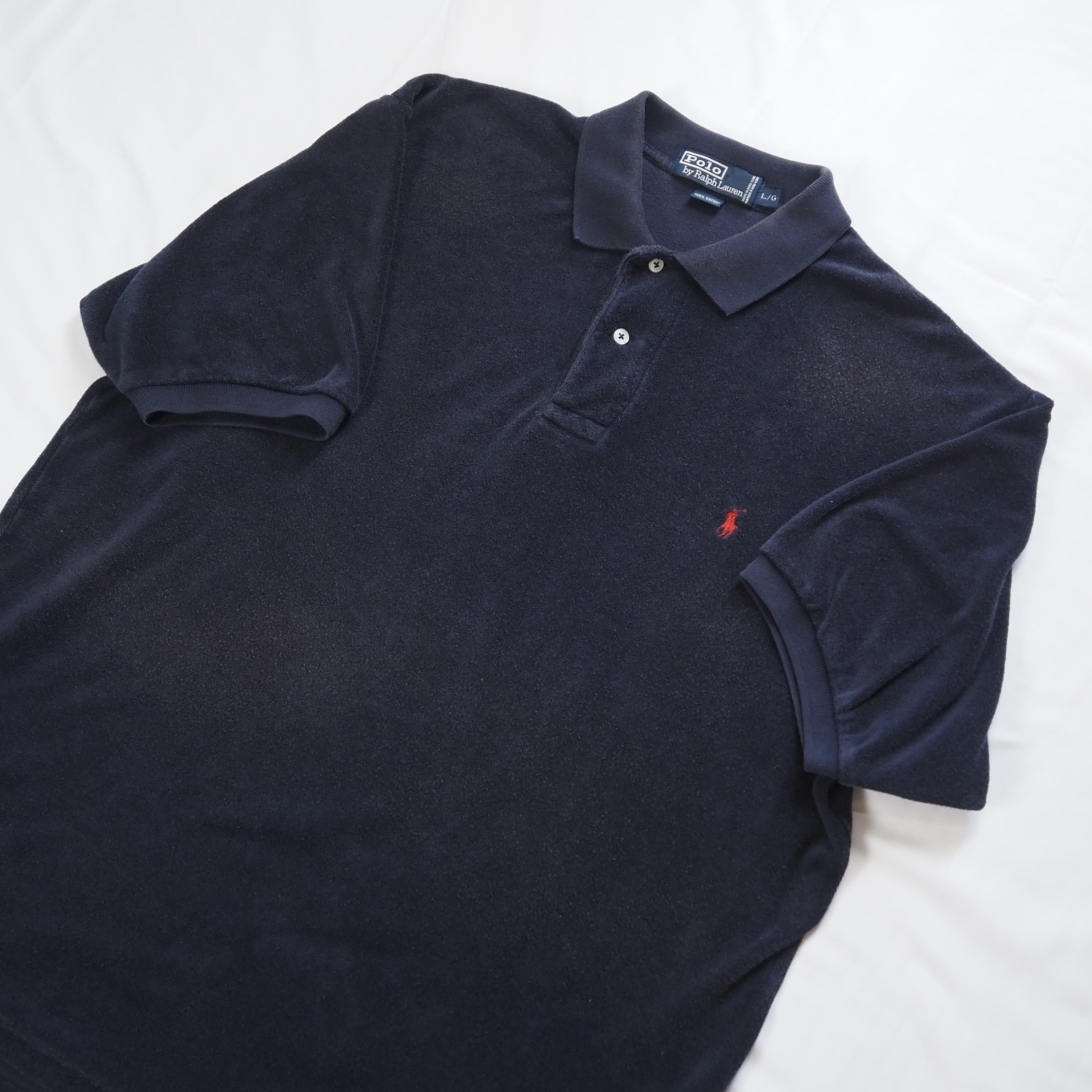 90’s Ralph Lauren ポロシャツ パイル生地 Lサイズ の画像 3