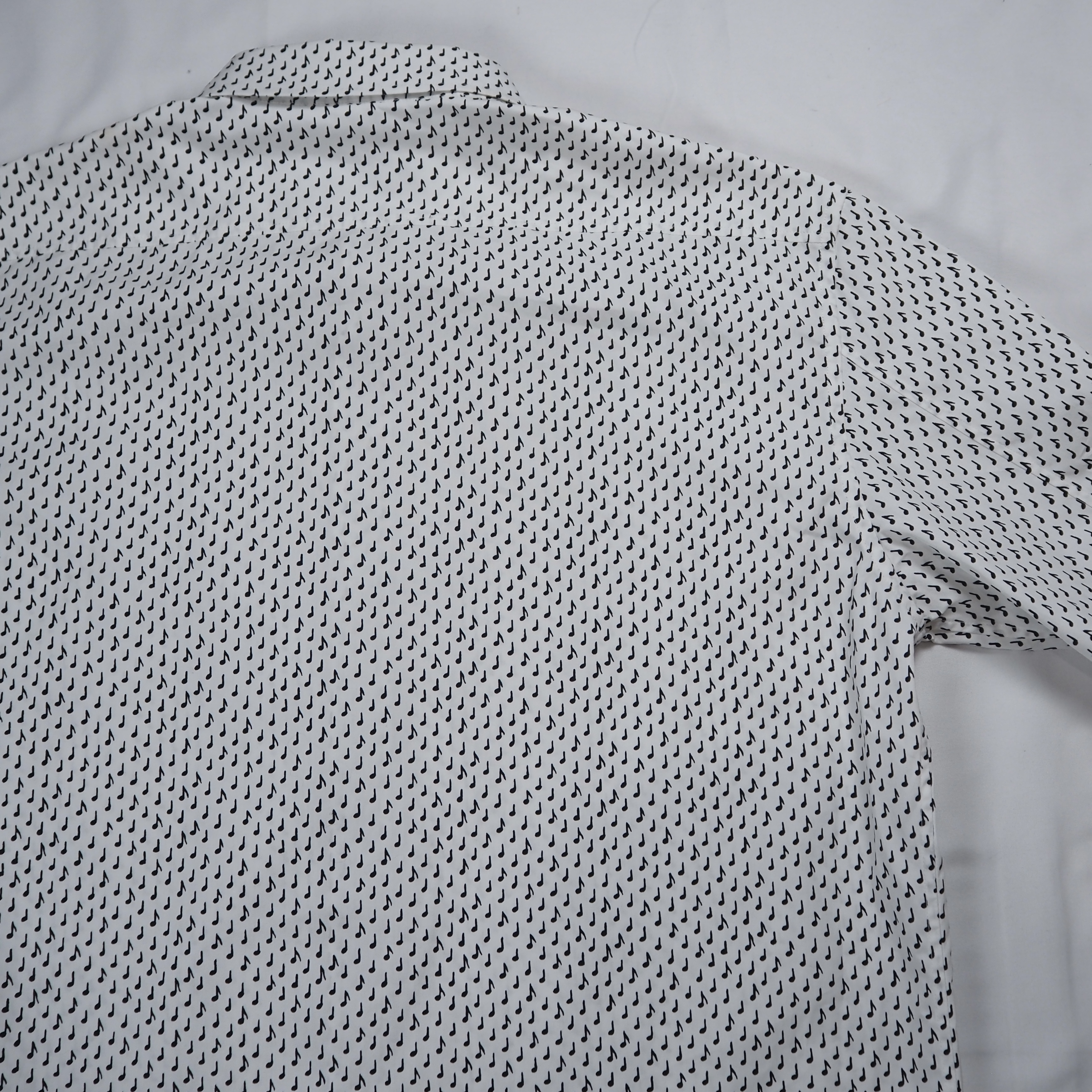 Yve Saint Laurent コットンシャツ 音符柄 イタリア製 の画像 13