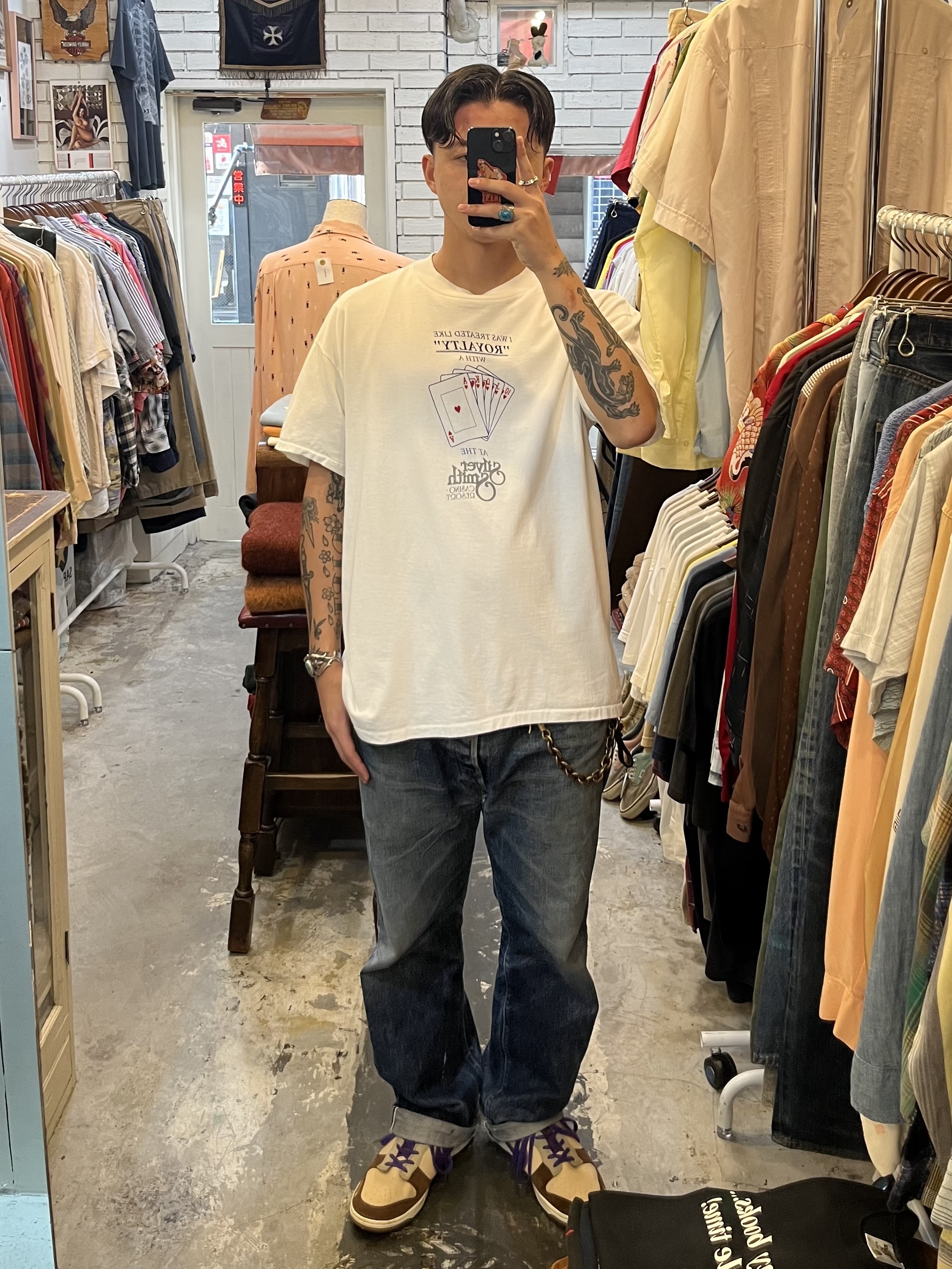 90’s ONEITA カジノTシャツ トランプ柄 XL の画像 2