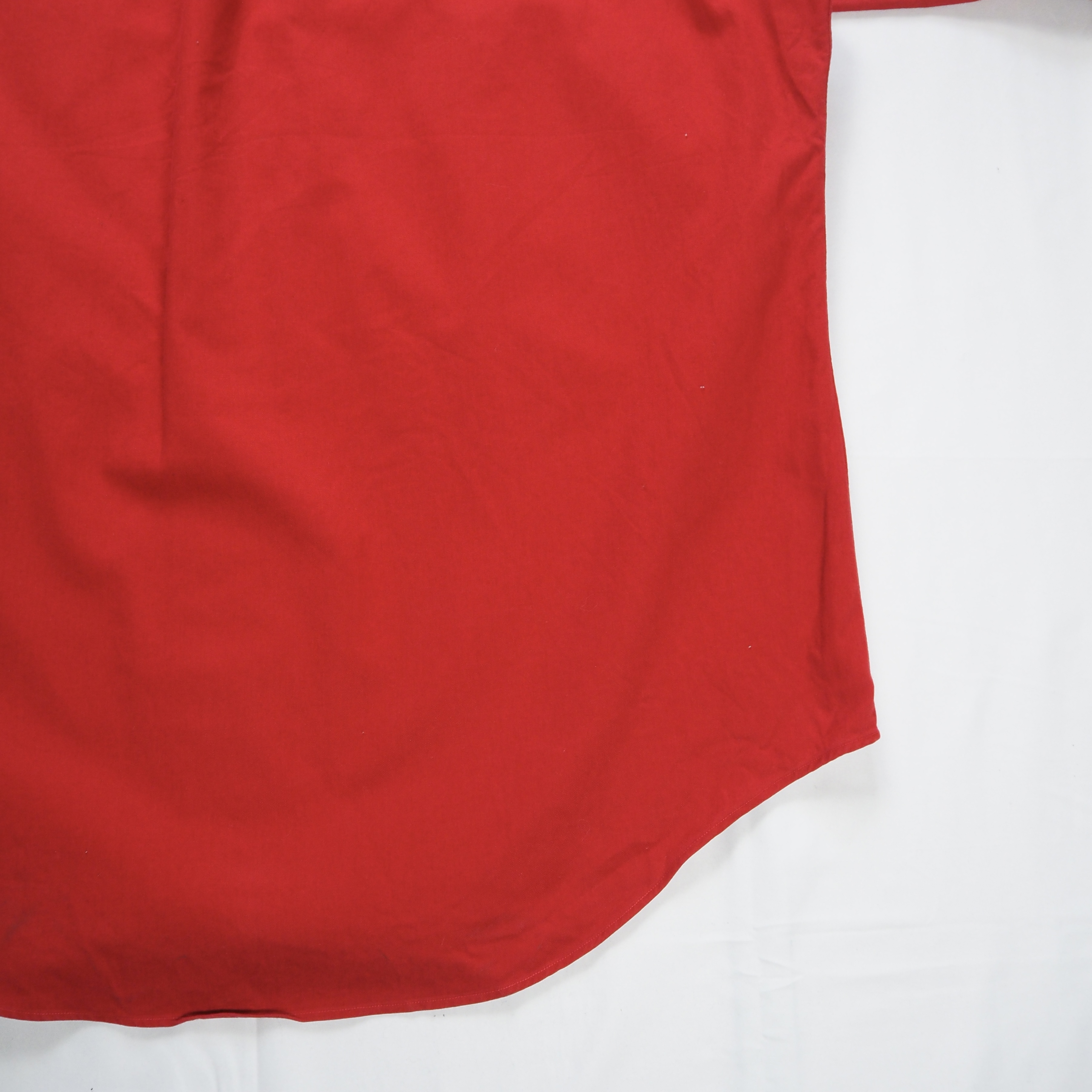 90’s Ralph Lauren Cotton Shirt ワインレッド L の画像 16