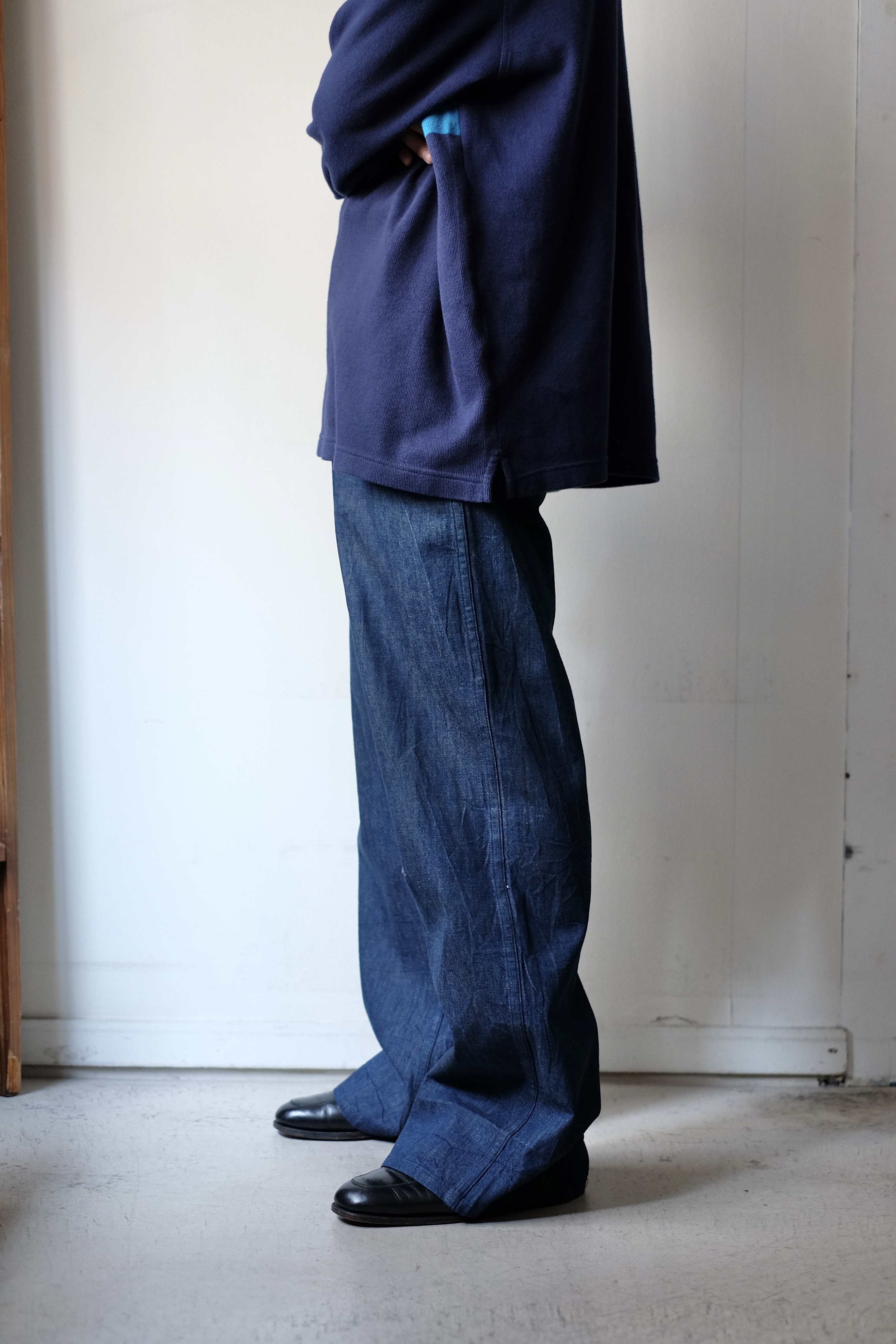 60s US NAVY denim sailor flare pants の画像 2