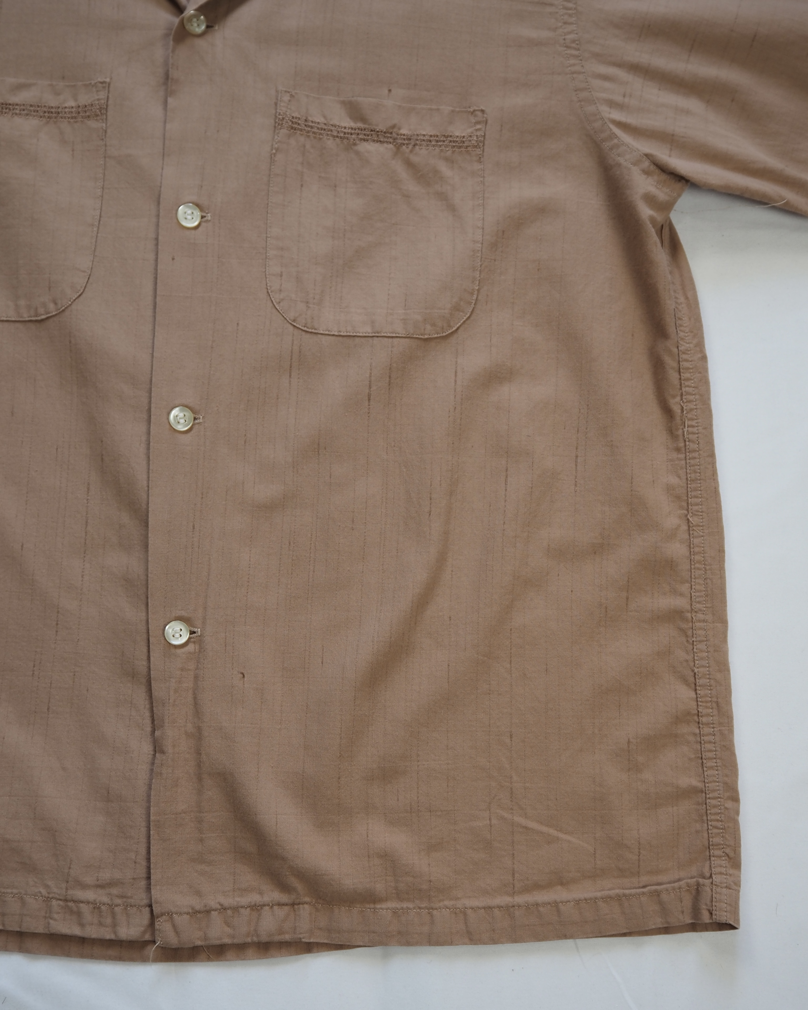 【5/6(水) 20:00入荷】60’s Van Heusen コットンシャツ Lサイズ ブラウン の画像 8