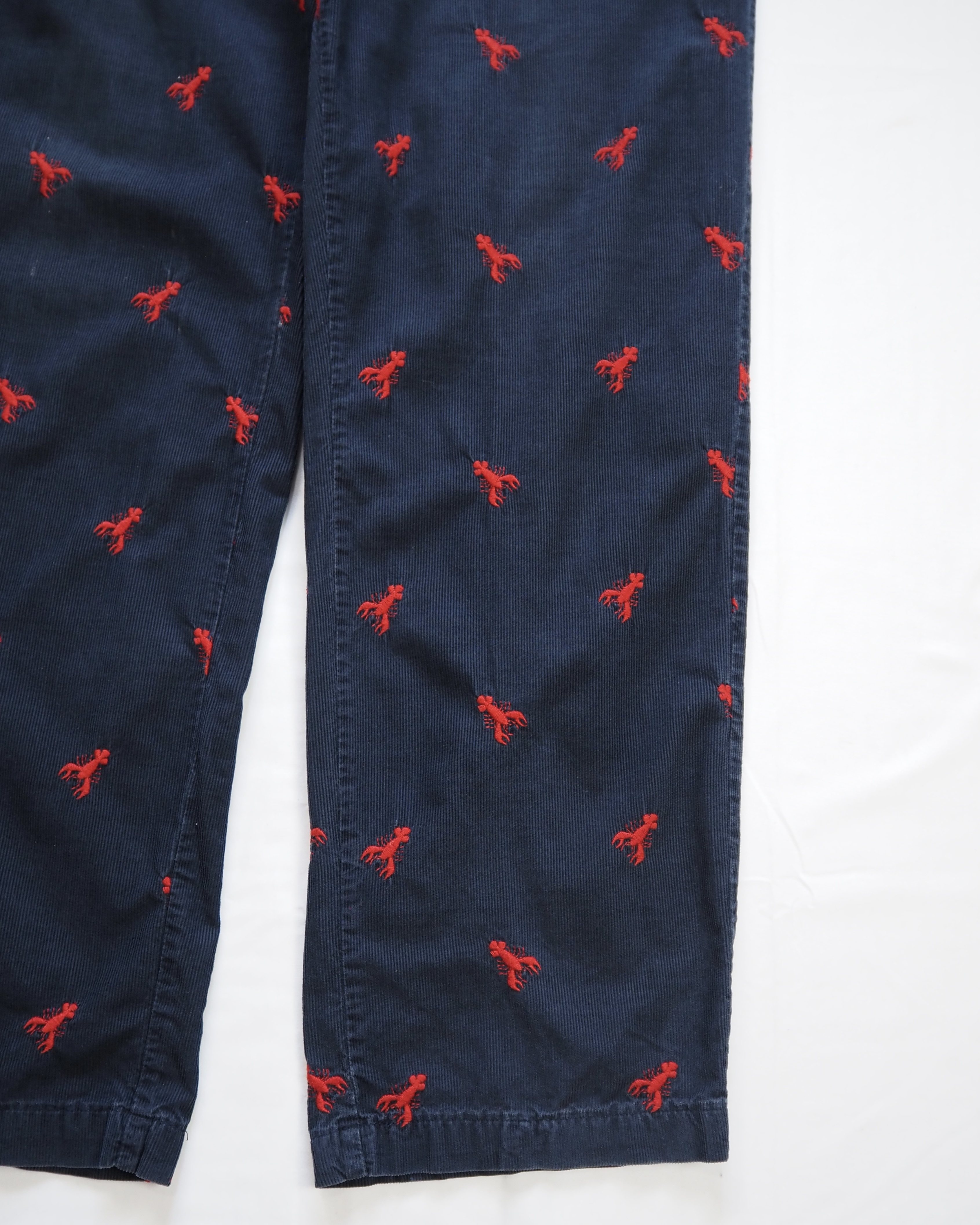 90’s Ralph Lauren コーデュロイパンツ 約33×30 総柄 ロブスター の画像 10