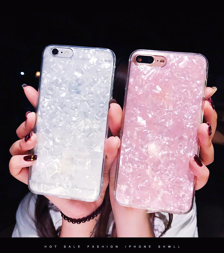 貝殻柄 Galaxy S9 Plusケース 可愛い Galaxy S8ケース 白 ピンク 二色